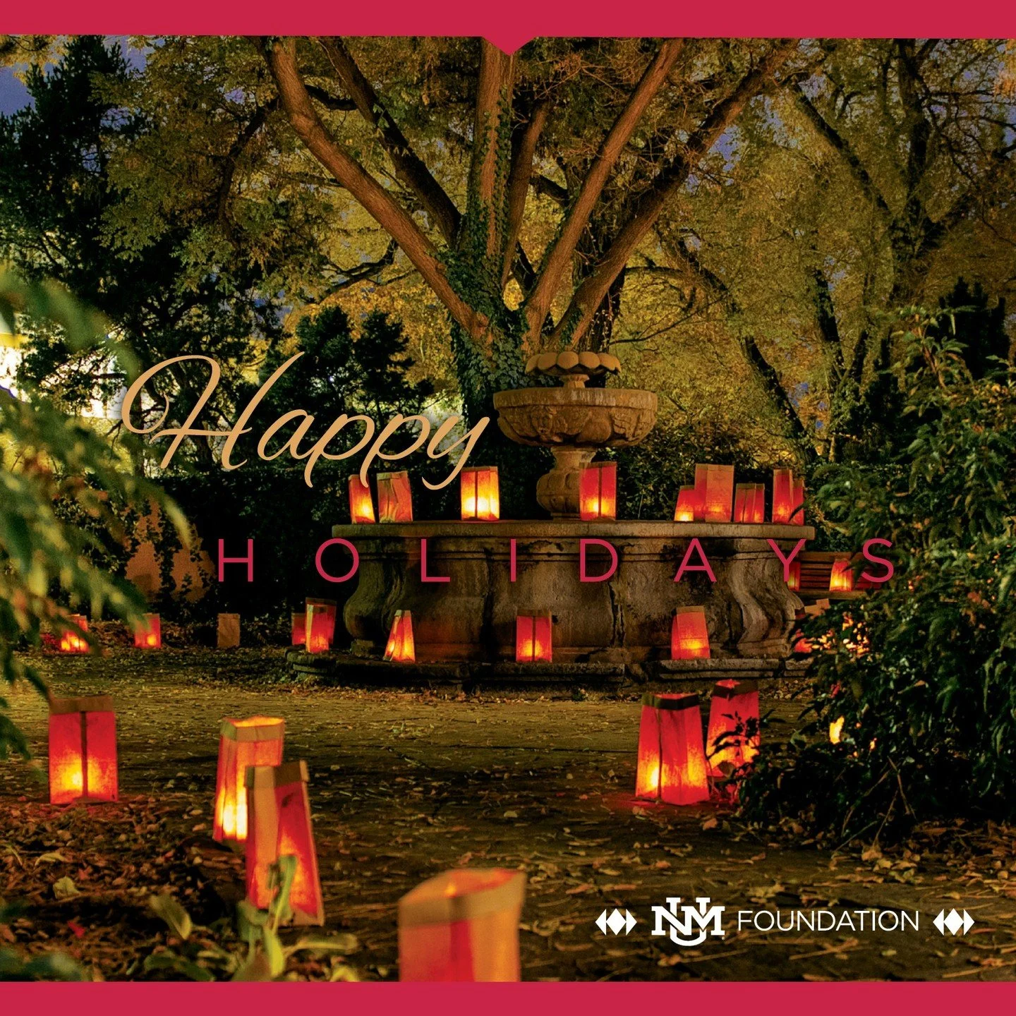 Happy holidays from the UNM Foundation!🎄

Grateful for the generosity, care, and community that support UNM and the people it serves. We hope everyone has a wonderful holiday. 

#GoLobos #UNM #UNMFoundation