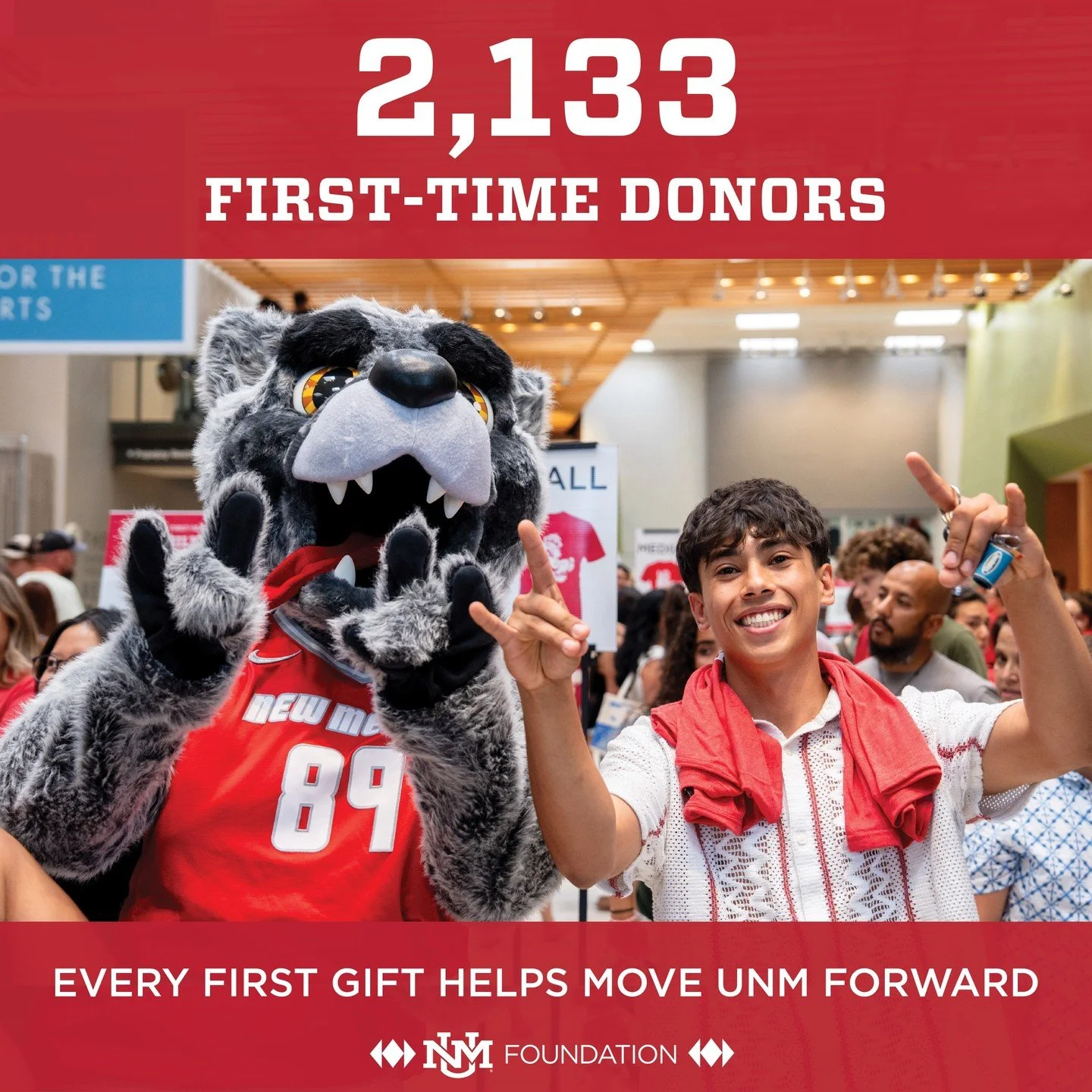 Participation is powerful.

Last year, 2,133 individuals made their first gift to UNM, strengthening programs that serve students and communities across New Mexico.

If you&rsquo;ve ever thought about giving back, this is your reminder that every gif