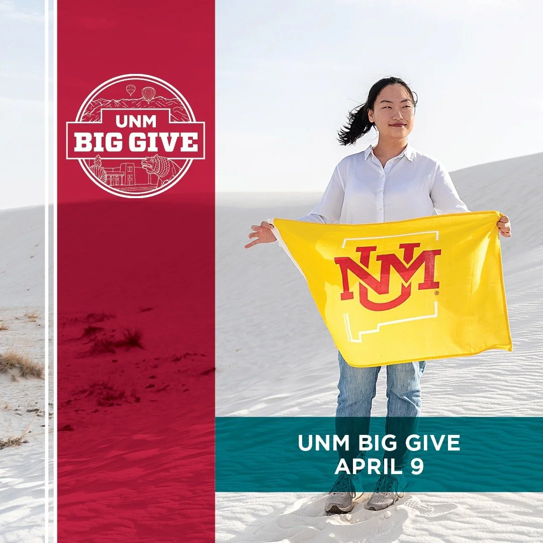 The countdown to UNM Big Give begins 🐺⏳

This April 9, the Lobo community will come together for UNM Big Give, our annual day of giving supporting students, research, patient care, and programs across UNM.

📅 Save the date
🔁 Share this post and he
