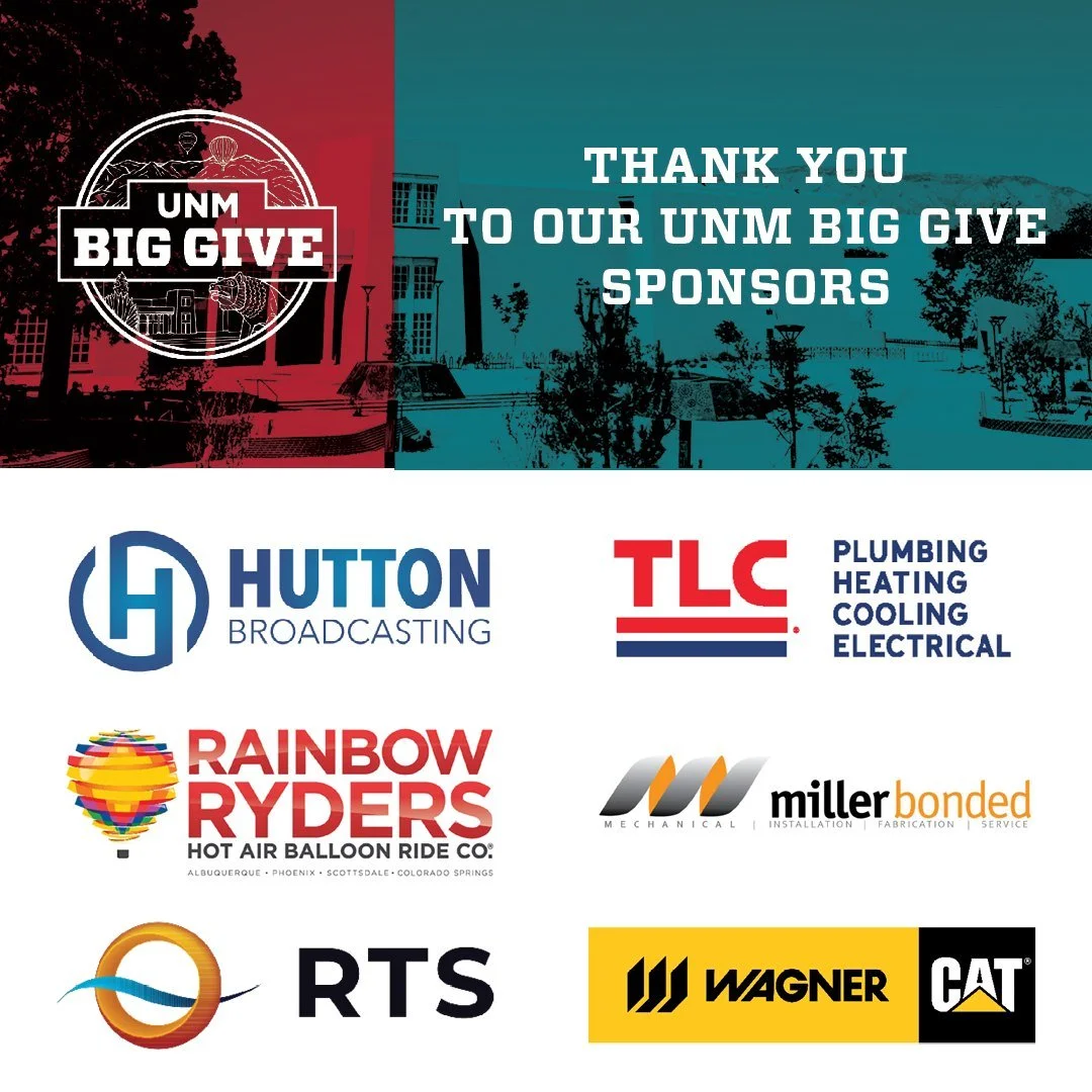 A big thank you to our #UNMBigGive sponsors 💛

You helped more people show up and be part of it.

Extremely grateful for all your support.