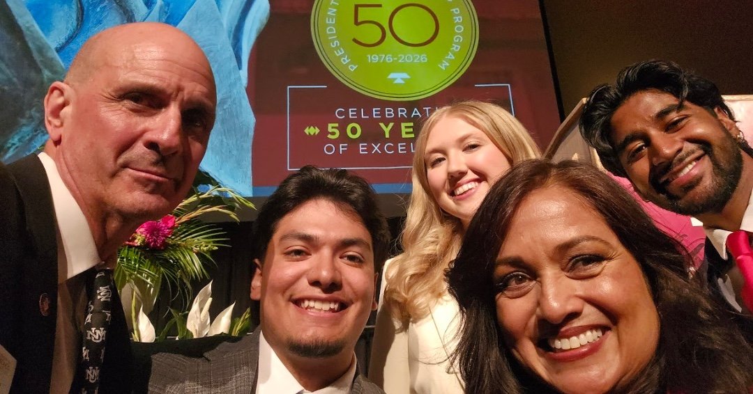 50 years. 5,000+ Presidential Scholars. One community behind it all.

Last night, more than 520 students, alumni, and donors came together to celebrate the Presidential Scholarship Program at UNM and the lives it has helped shape over the past five d