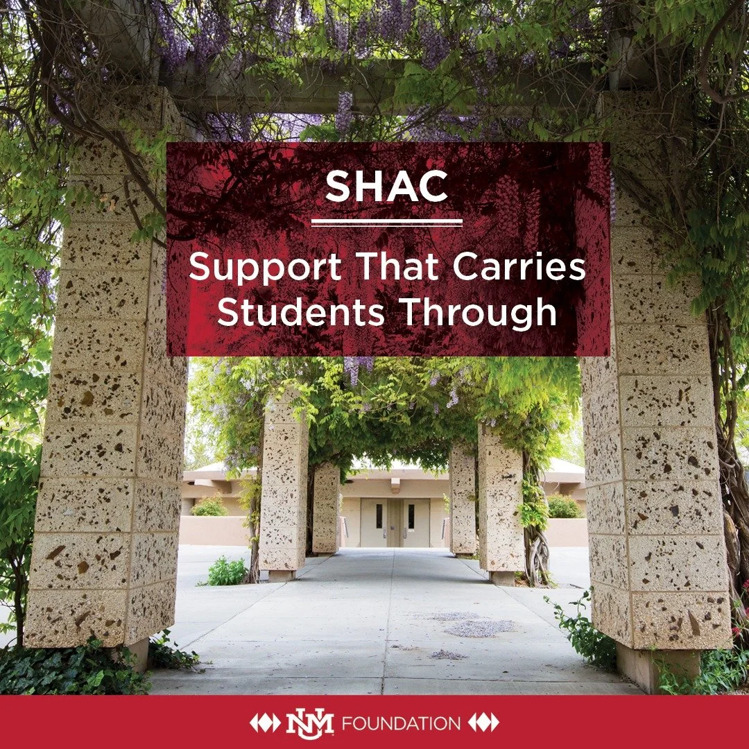 Student support doesn&rsquo;t stop when classes end.

The Student Health &amp; Counseling (SHAC) provides UNM students with access to healthcare, counseling, and support services that help students navigate challenges and continue pursuing their goal