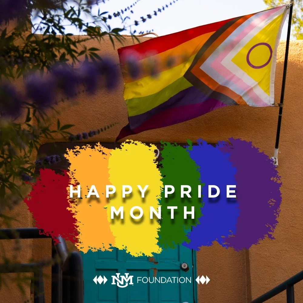Happy Pride Month, Lobos 🌈

Celebrating the people, communities, and spaces that help make UNM a place of support, connection, and belonging.

Support the Arcoiris (LGBTQ+) Resource Center through the link in our bio.

#PrideMonth #UNMFoundation #UN
