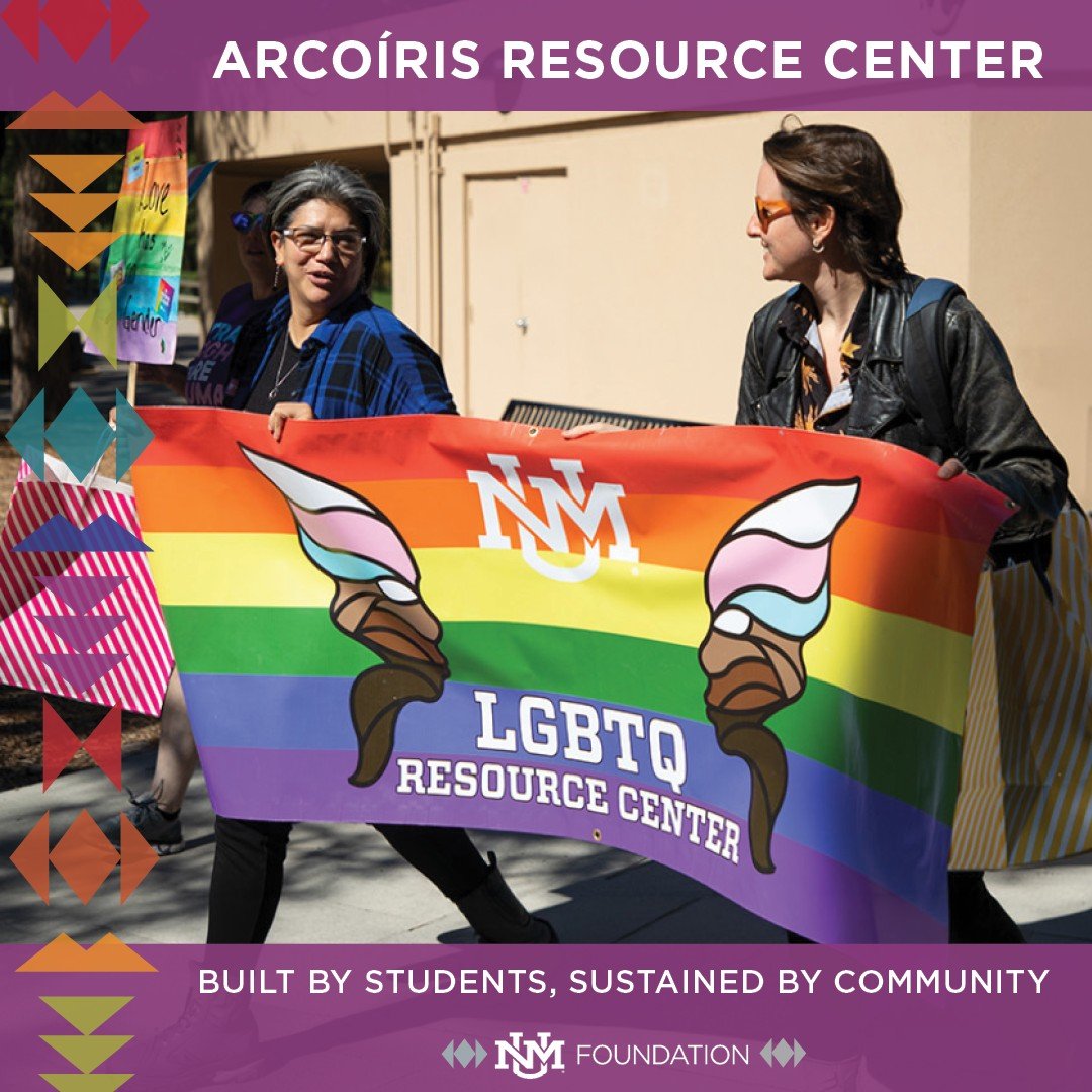 Arcoiris means rainbow in Spanish, a fitting name for a resource center built around community, connection, and support. 🌈

The Arcoiris Resource Center continues helping UNM students find belonging through resources, advocacy, and programs designed