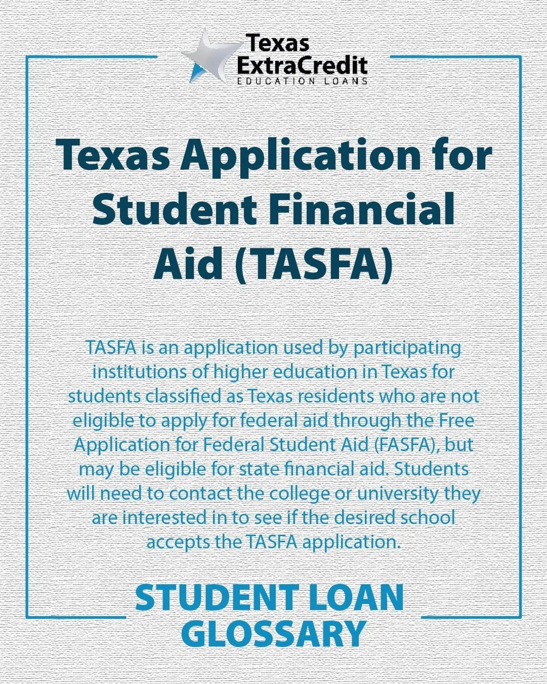 📚 Knowledge is power! Expand your financial vocabulary with this week&rsquo;s student loan glossary term and make confident decisions for your future. A smarter tomorrow starts today!

#StudentLoanGlossary #FinancialTerms101 #TexasExtraCredit #Stude