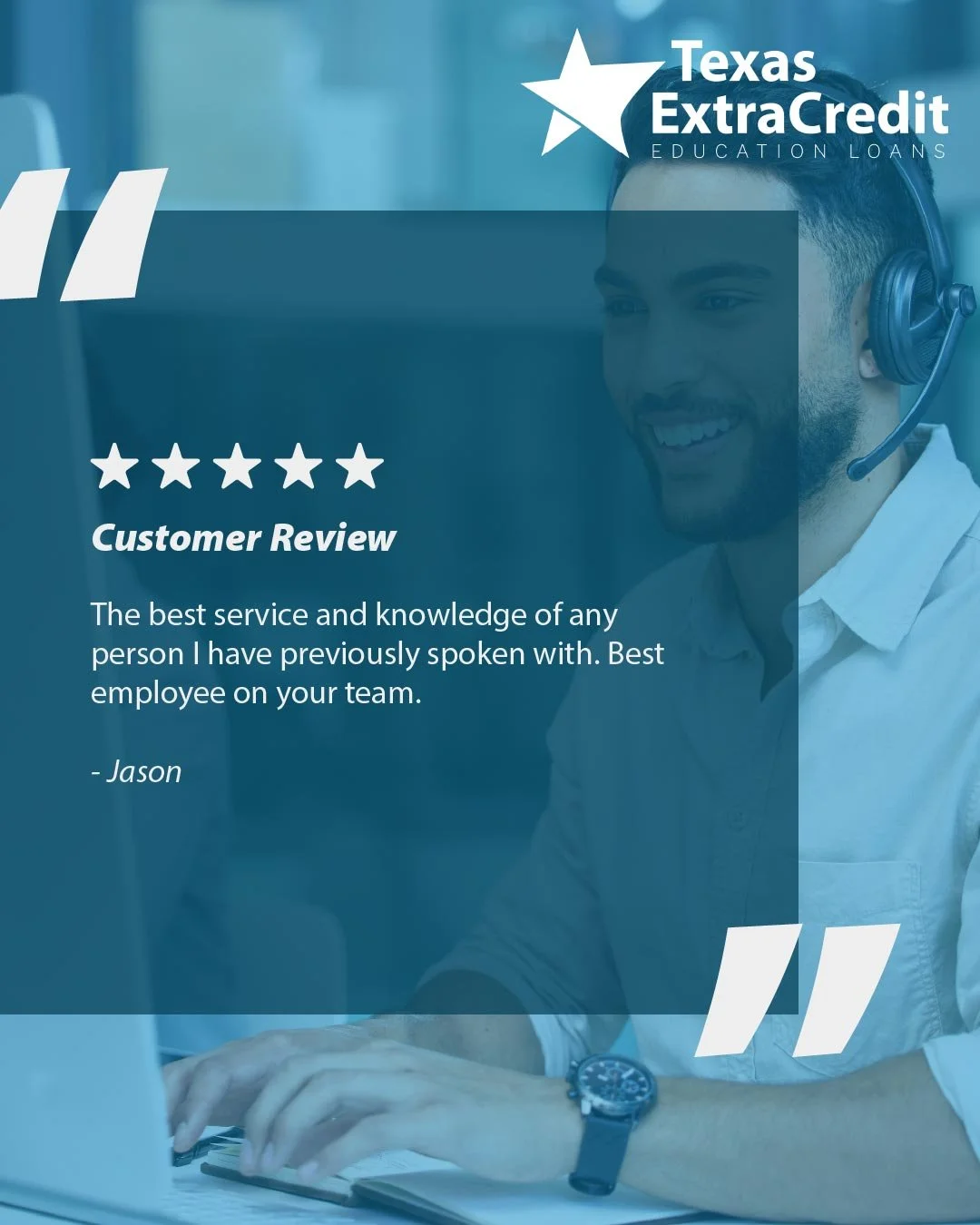 We love hearing from happy customers! Learn why this borrower calls our customer service a game-changer. #TexasExtraCredit #HESCLoans #CustomerService #StudentLoans