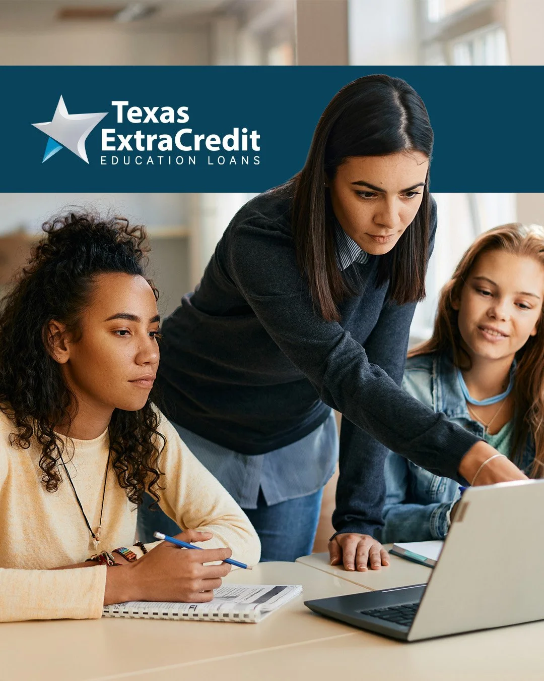 📚💰 Say goodbye to student loan stress with low fixed rates and no fees to apply.
 
Need a low-cost solution to help cover your college expenses? If so, check out our Texas Extra Credit Education Loans with competitive fixed rates ranging from 2.74%