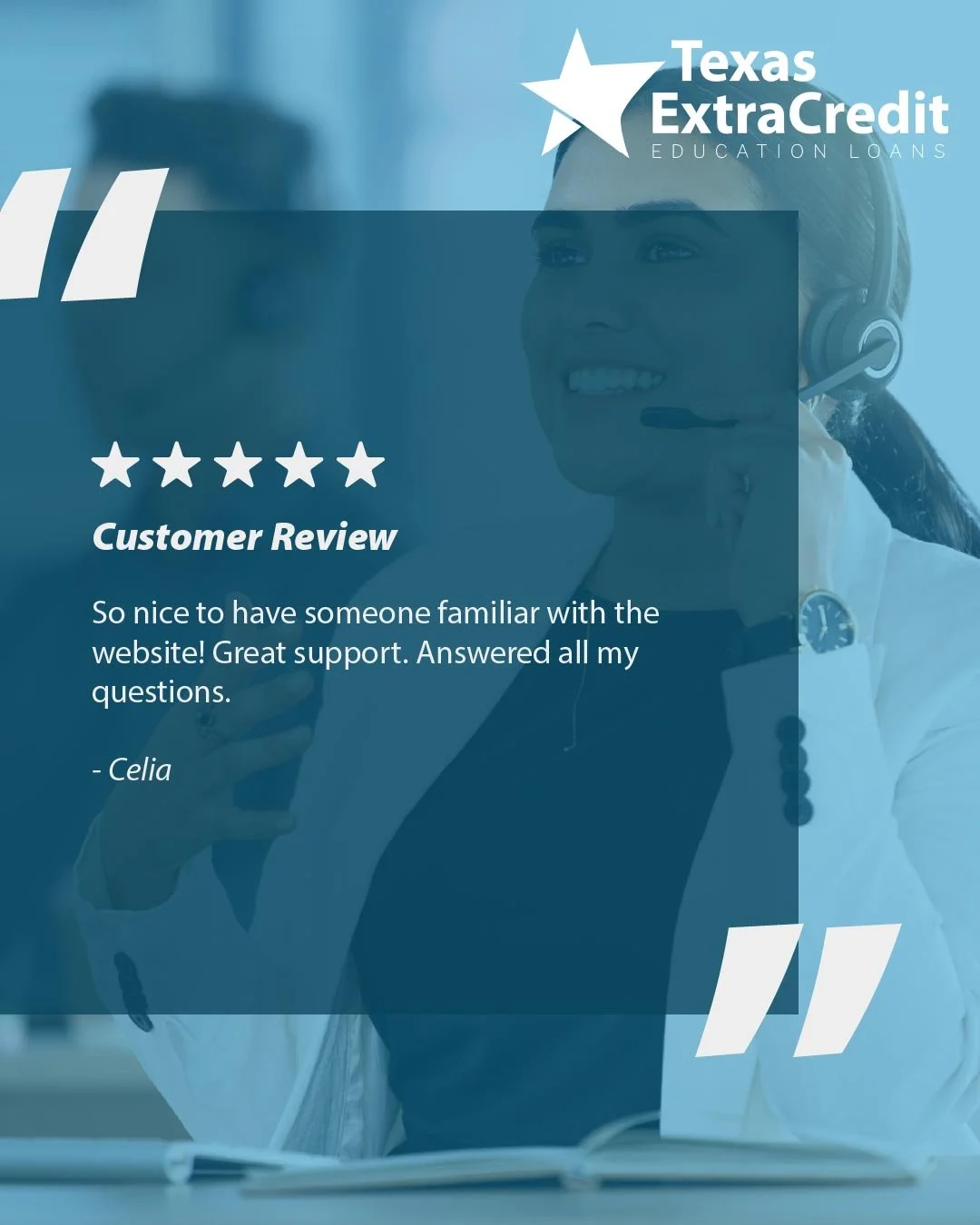 Above &amp; Beyond! 🌟 See how our customer service team turned a borrower's challenge into a success story. #TexasExtraCredit #HESCLoans #CustomerService #StudentLoans