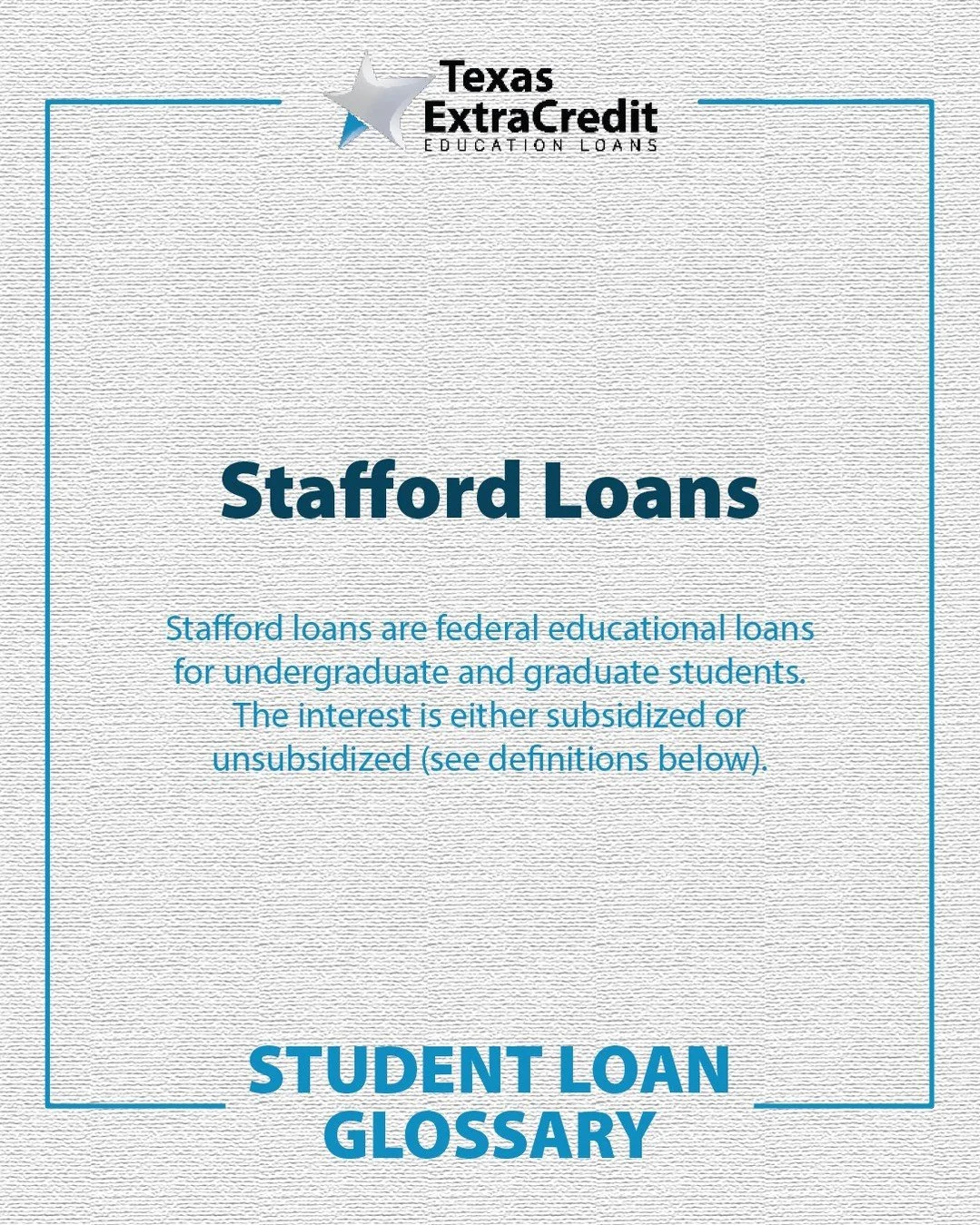 📚 Knowledge is power! Expand your financial vocabulary with this week&rsquo;s student loan glossary term and make confident decisions for your future. A smarter tomorrow starts today!

#StudentLoanGlossary #FinancialTerms101 #TexasExtraCredit #Stude