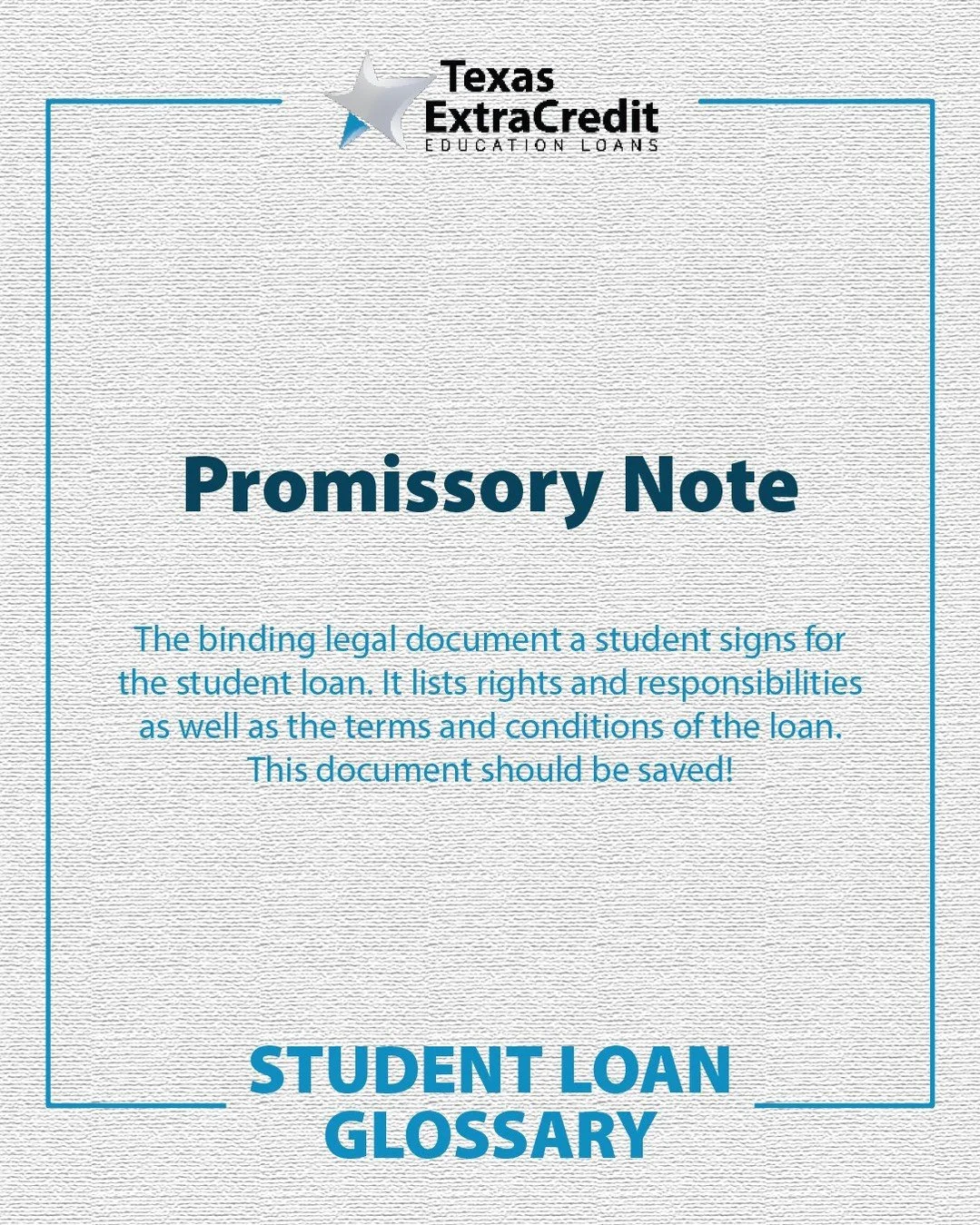 📚 Knowledge is power! Expand your financial vocabulary with this week&rsquo;s student loan glossary term and make confident decisions for your future. A smarter tomorrow starts today!

#StudentLoanGlossary #FinancialTerms101 #TexasExtraCredit #Stude