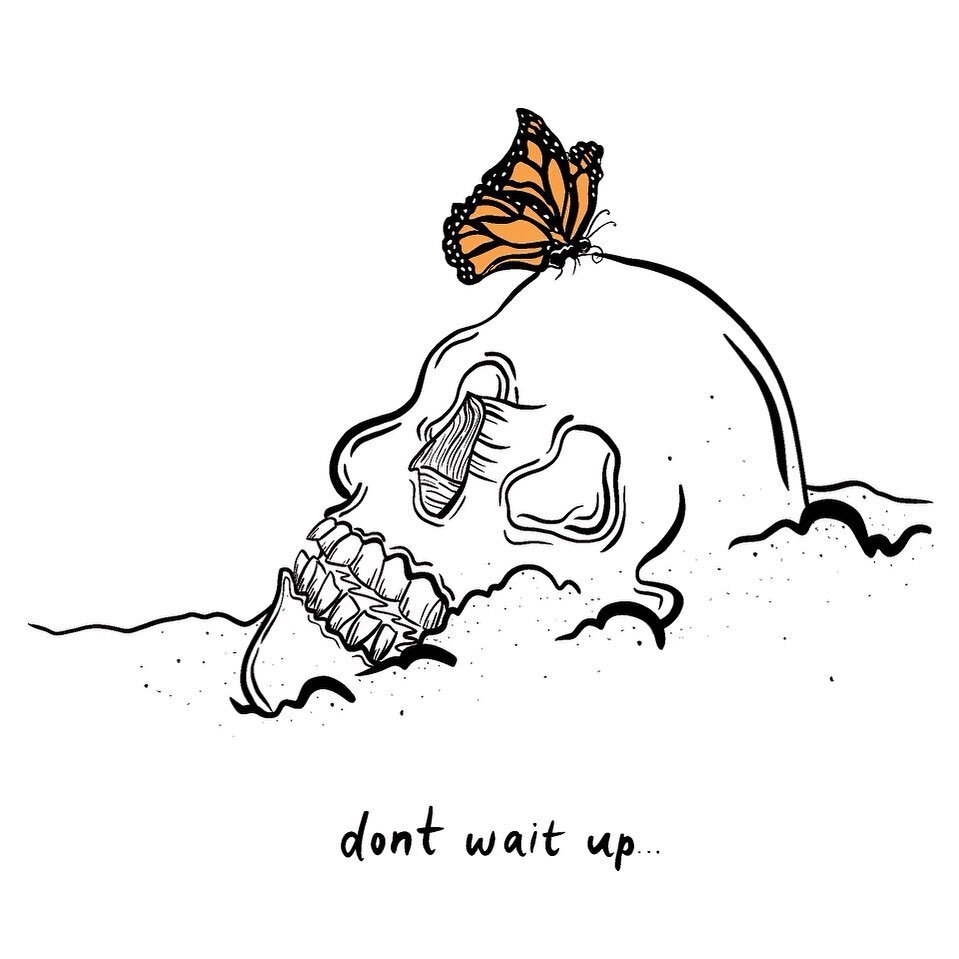 but really pls don&rsquo;t 
&bull;
&bull;
&bull;
&bull;
 #linework #tattoo #tattooideas #procreate #digitalart #tattooinspo #butterfly #skullhead #skullart #prints #poster #dailyart #butterflyart #skullworkers #darkartists #womenartists #gothic #wome