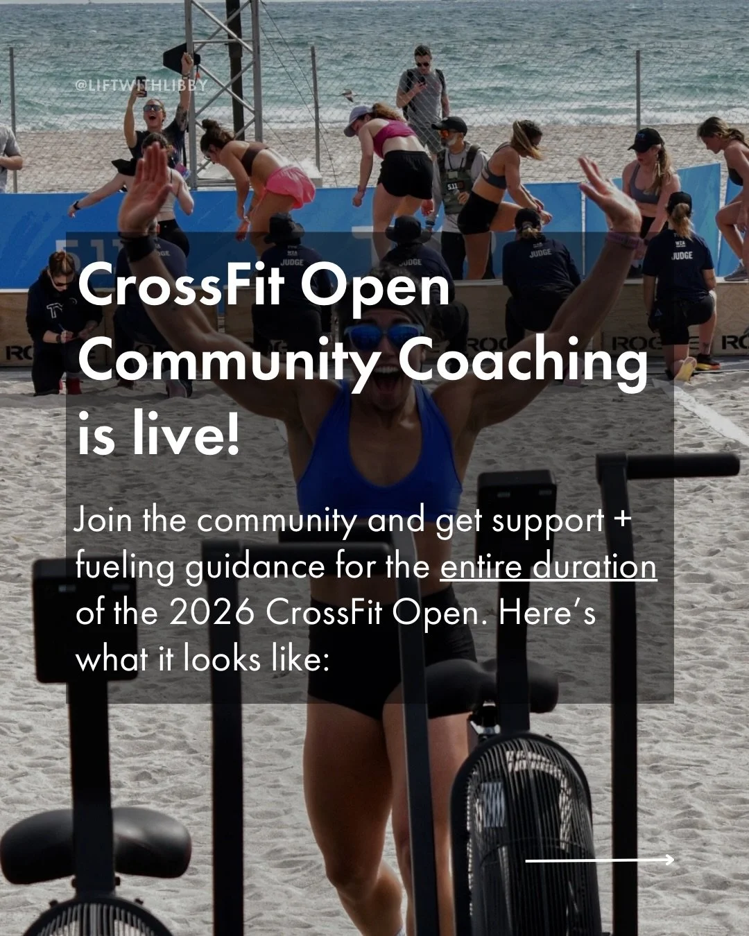 Zip-a-dee-doo-dah guys, Open Community Coaching is officially live!

This is a short-term coaching experience (just over three weeks!) designed to support you through the CrossFit Open with practical nutrition guidance, weekly workout-specific fuelin
