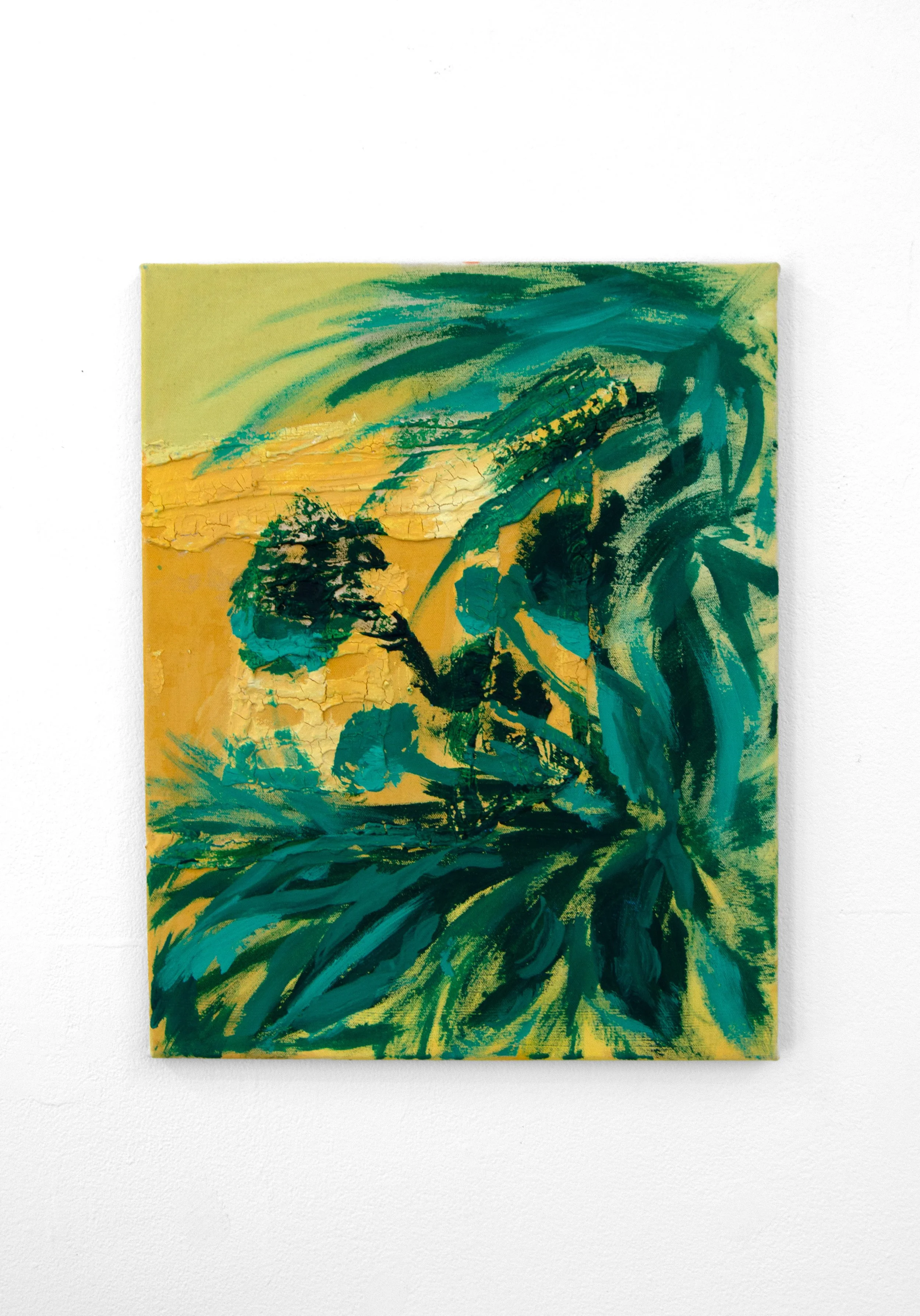 Una Casita, 16” x 20”, acrylic and marble powder on canvas, $450