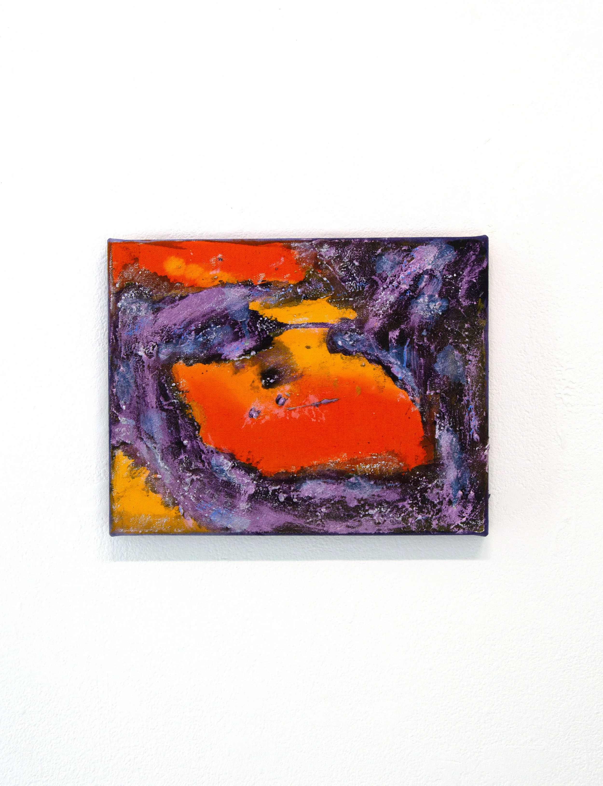 Cosmic Waves, 11” x 14”, acrylic, acrylic ink, oil pastel, and sand on canvas, $300