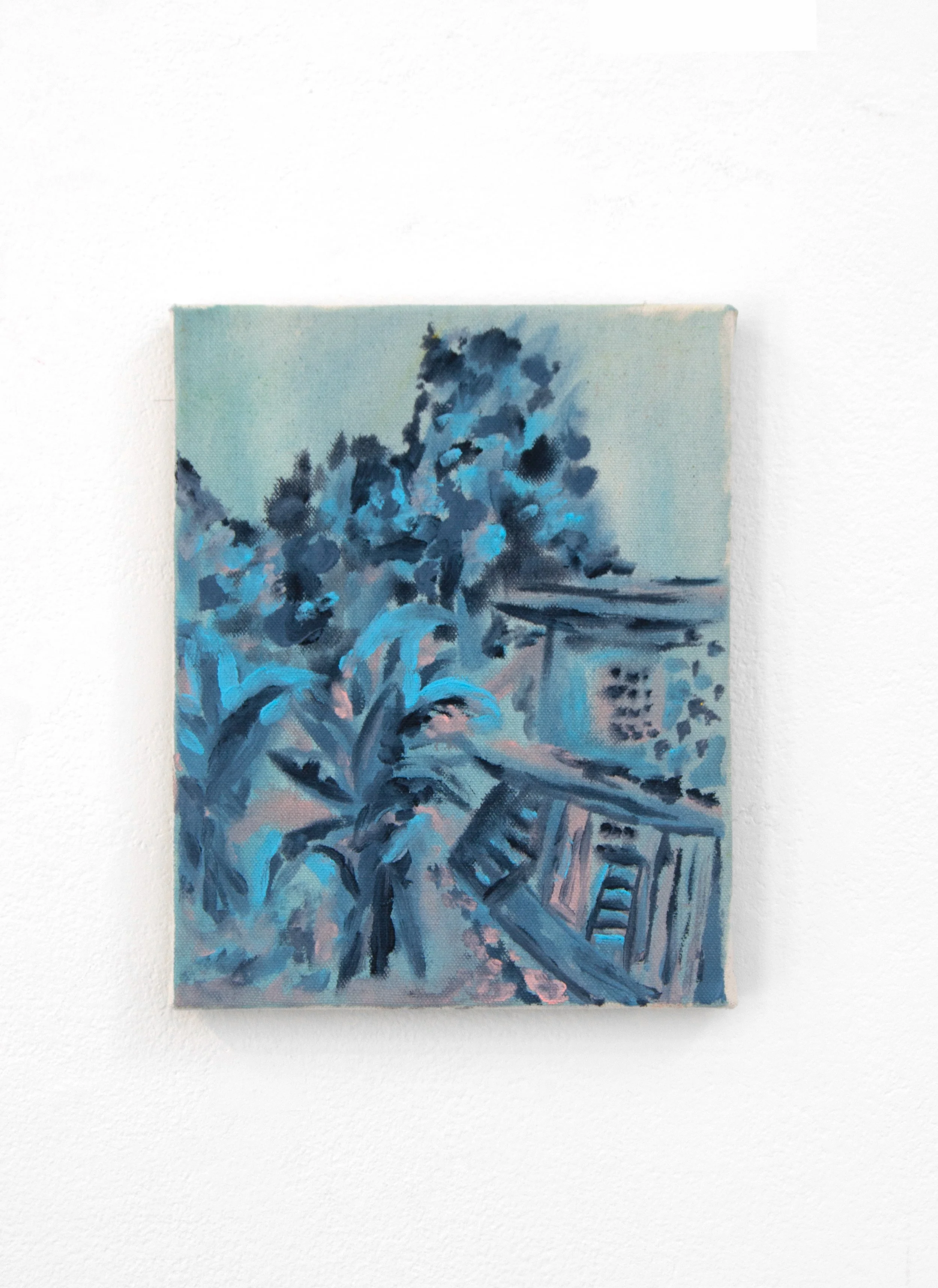 En los Árboles, 8” x 10”, acrylic on canvas, 2026