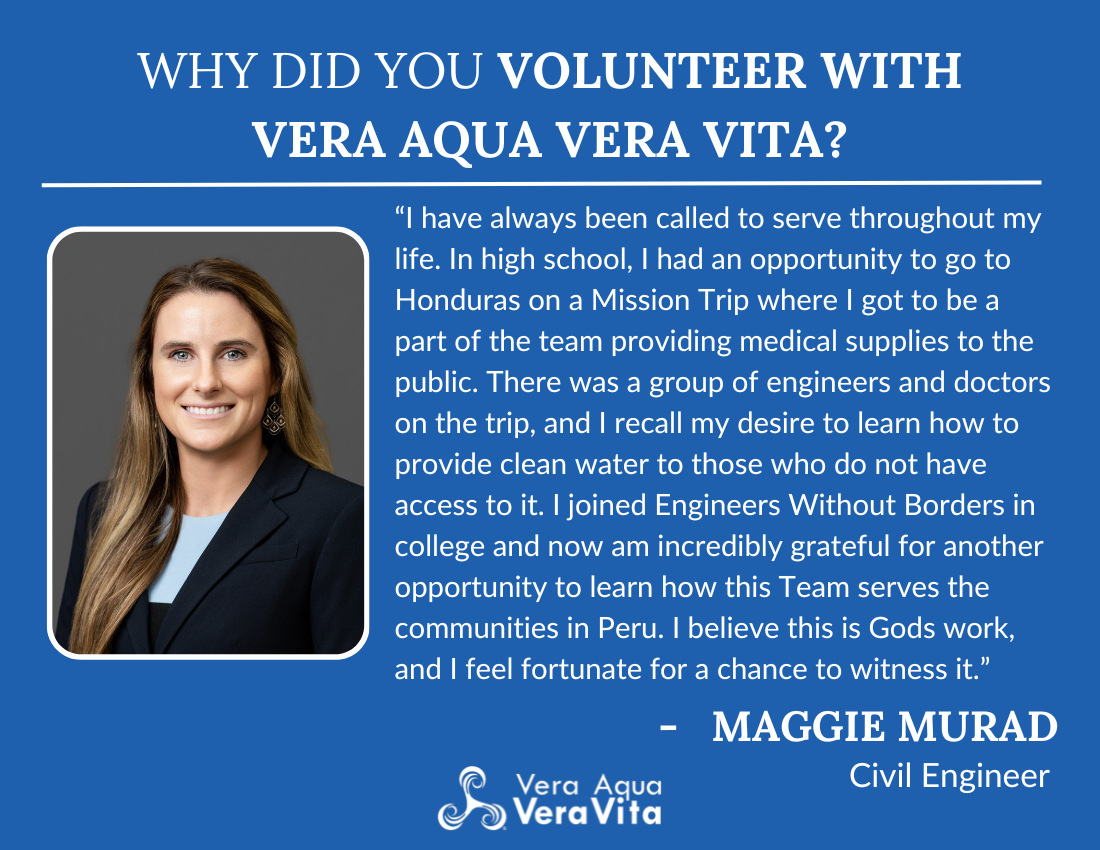 Maggie Murad Civil Engineer Volunteers with Vera Aqua Vera Vita
