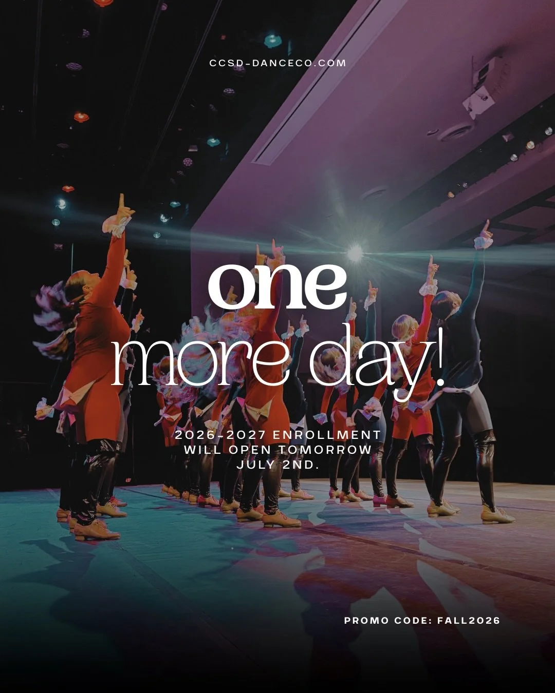 🎉 One More Day&hellip; and It&rsquo;s Worth the Wait! 🎉

We&rsquo;ve got one more little surprise before we kick off our 2026-2027 Fall Registration!

✨ Registration officially opens TOMORROW, July 2! ✨

To celebrate another incredible season ahead