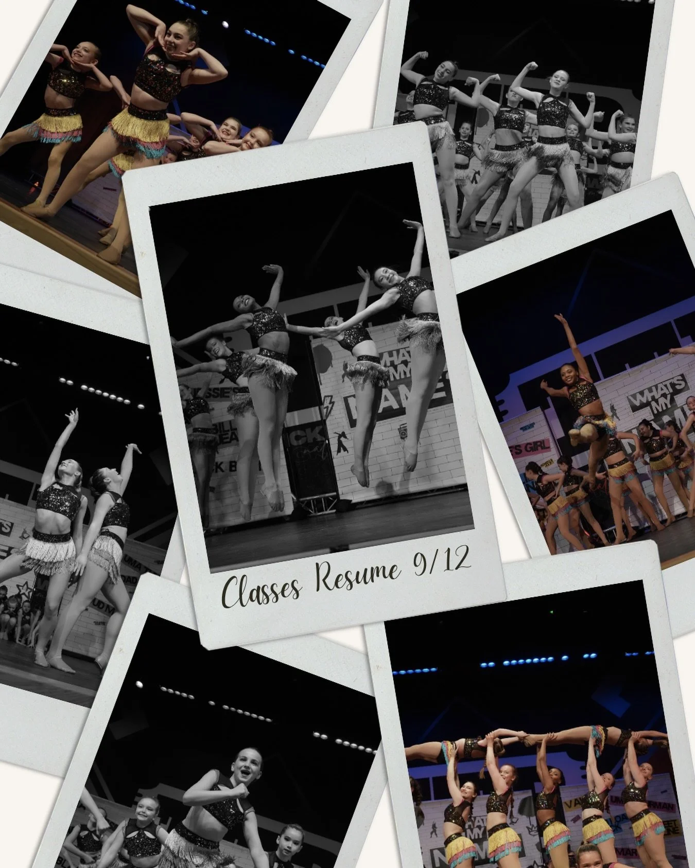 Classes resume 9/12 and we cannot wait to see everyone back in the studio!