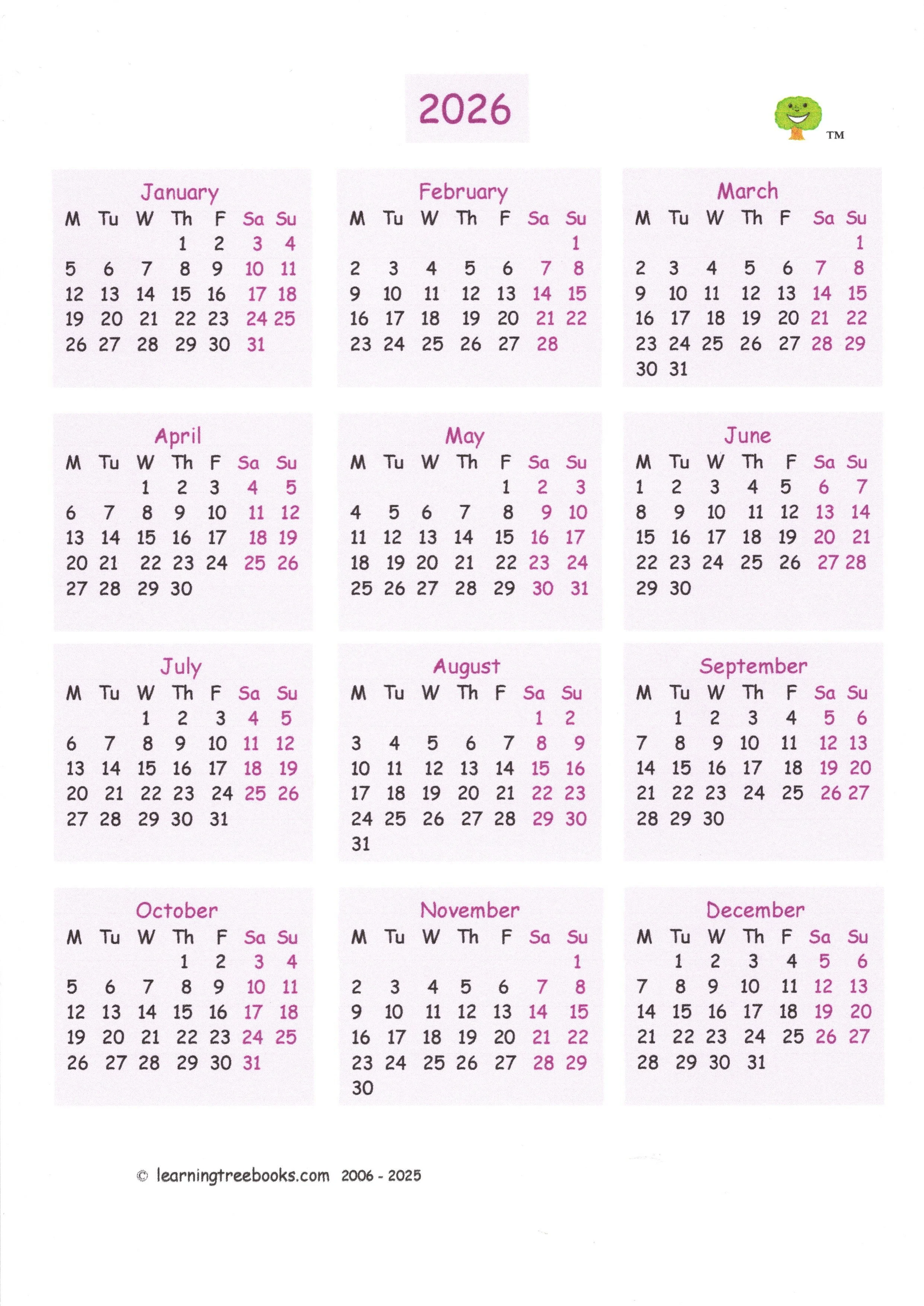 2026 Calendar