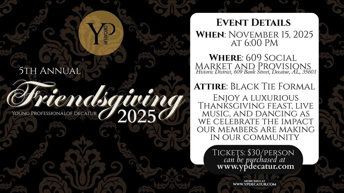 See you there! 🦃🦃 

Make sure you use code YPHUNTSVILLE for $5 off your tickets!