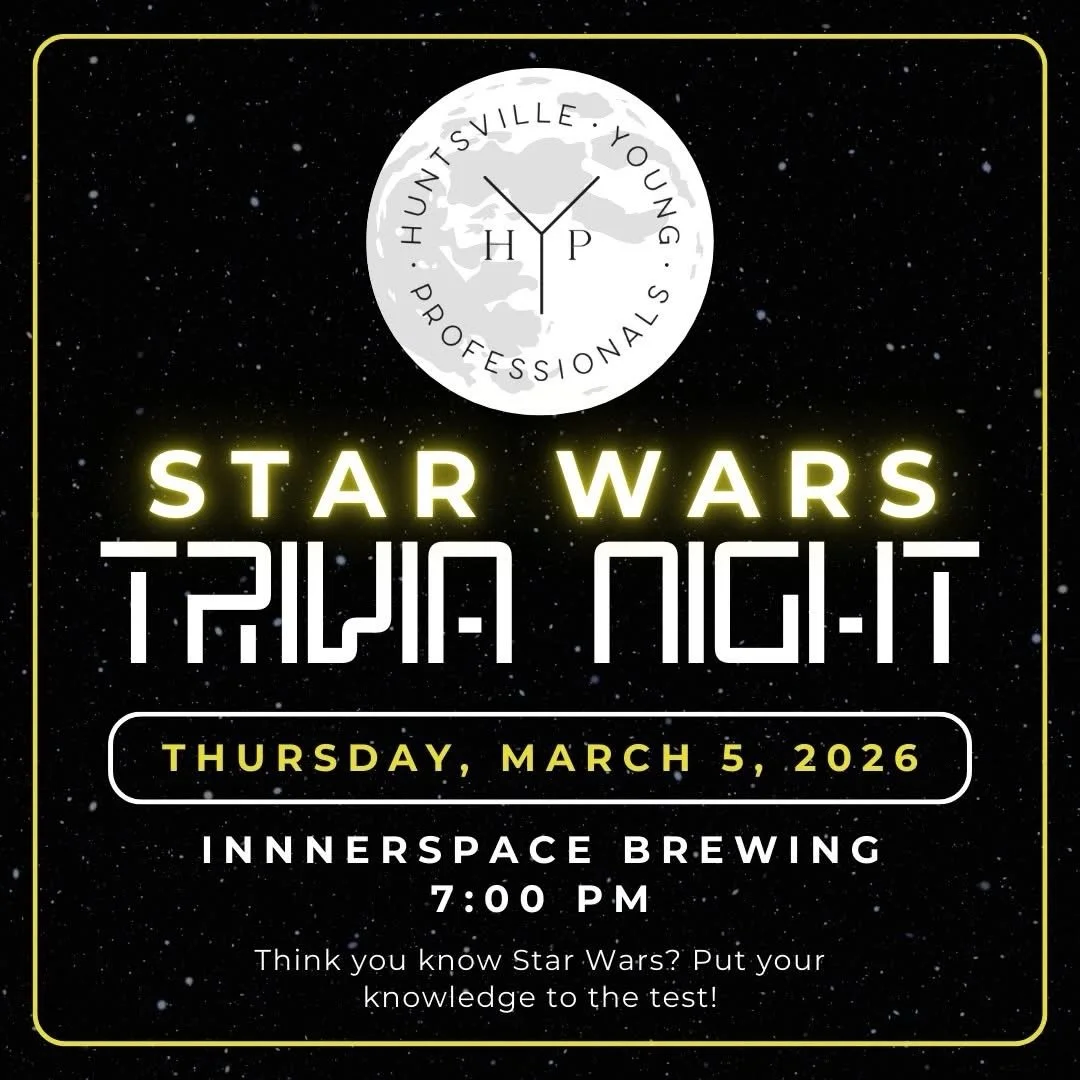 Join HYP for a fun night of Star Wars Trivia at Innerspace Brewing Company. Enjoy laughs, friendly competition, and time with your HYP crew. 

📍 Location: Innerspace Brewing Company
⏰ Time: 7:00&ndash;9:00 PM

Perfect for anyone looking to mingle an