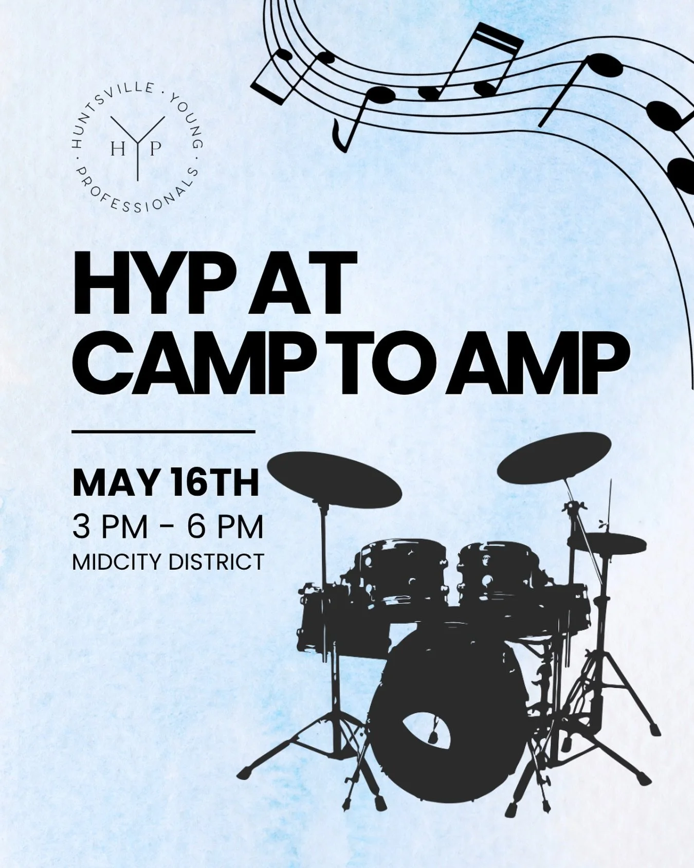 Huntsville Young Professionals is heading to the 5th Annual Camp to Amp Festival on Saturday, May 16!

We&rsquo;ll be wandering through the streets from The Camp to the Orion Amphitheater, soaking up the local talent, grabbing drinks, and catching up