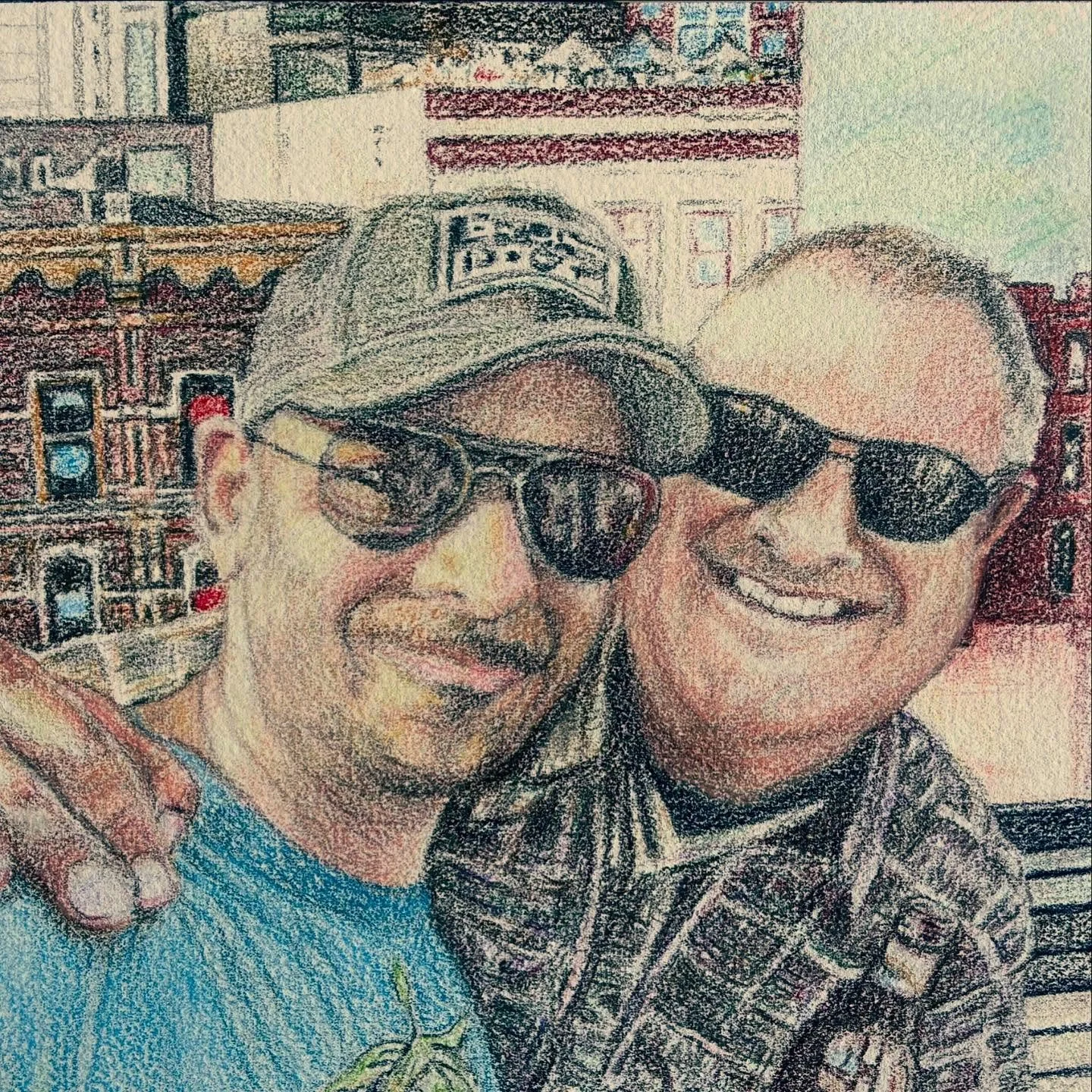 Eddie and Pete #coloredpencils #drawing