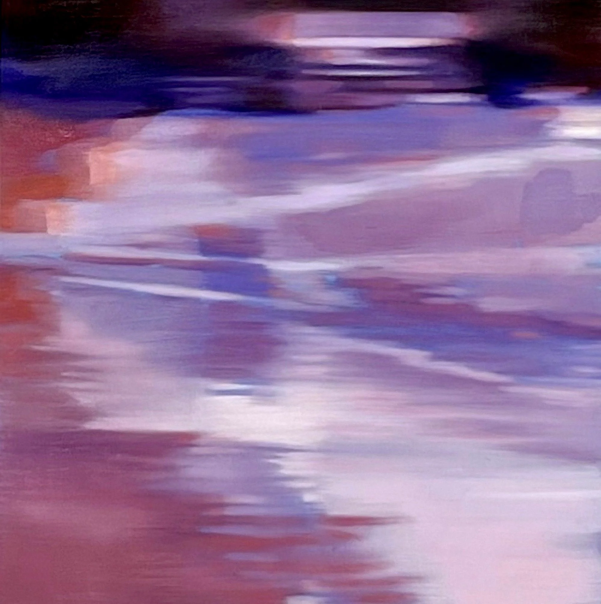 SOUL SHIP THREE, 2023, oil/mylar/birch panel, 12x12in, 30.5x30.5cm