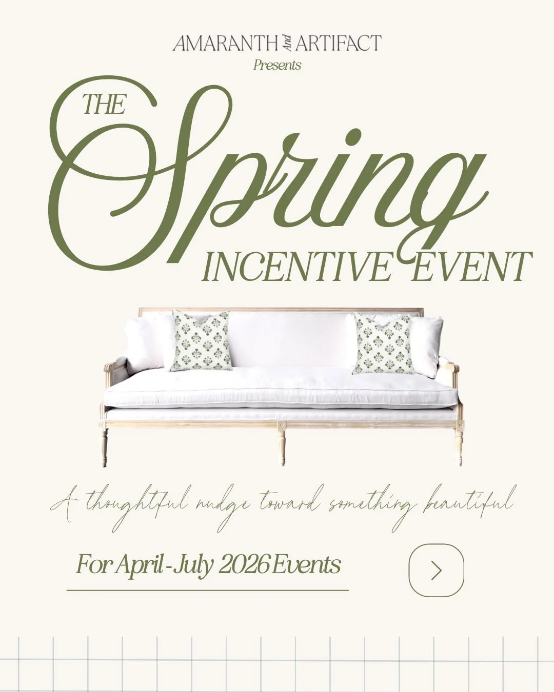 Announcing The Spring Incentive Event! 

For the month of March (March 1&ndash;31), we&rsquo;re offering:
15% off all available rental inventory
Valid for event dates April&ndash;July 2026
Contract must be signed by March 31 at 11:59 PM
This incentiv