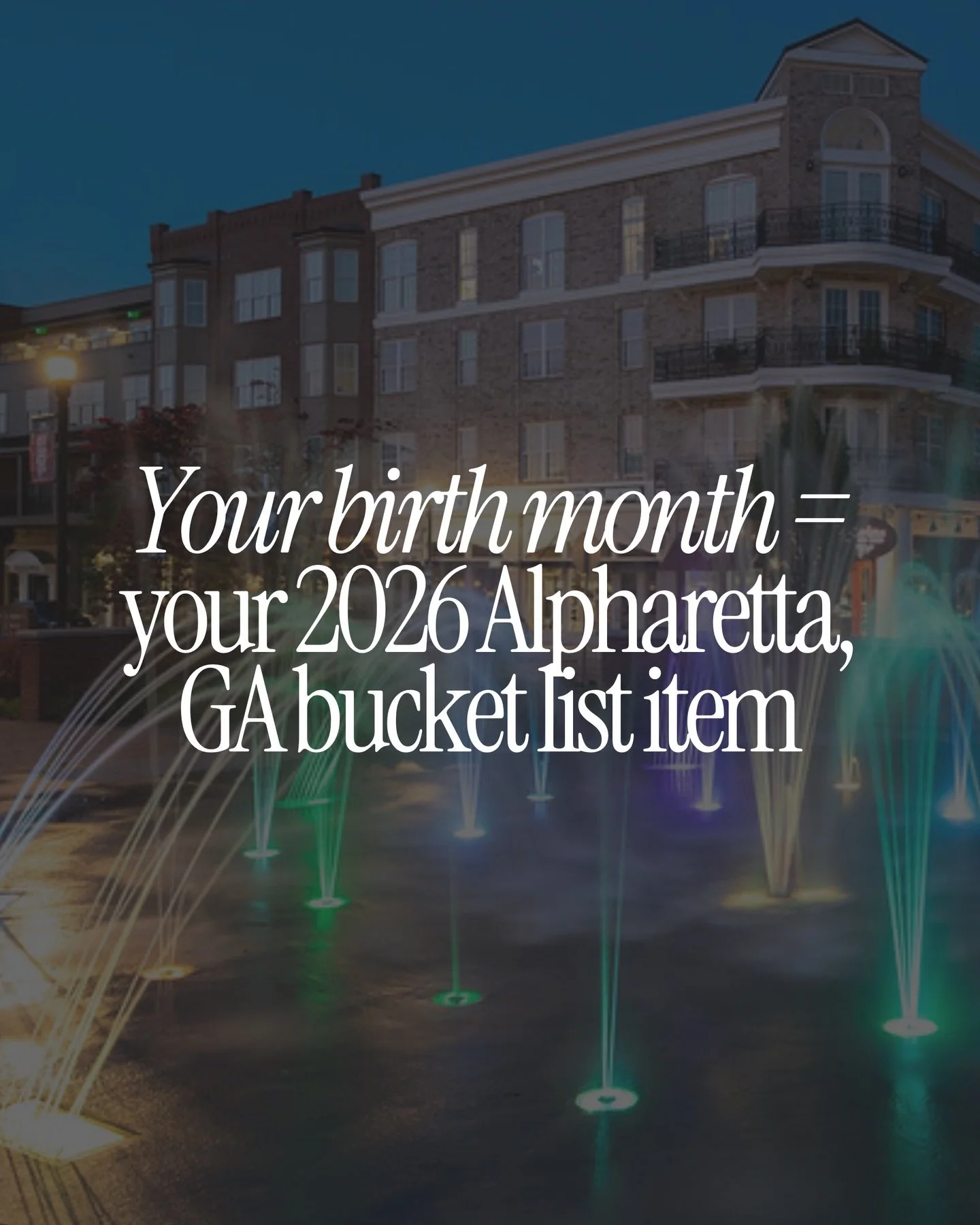 Tag the friend who needs to see what their bucket list activity is too ❤️

Swipe for a new Alpharetta activity every month. From slow morning coffee at Valor to Brooke Street Park strolls to Lake Lanier sunsets, tell me if I nailed your birth month&r