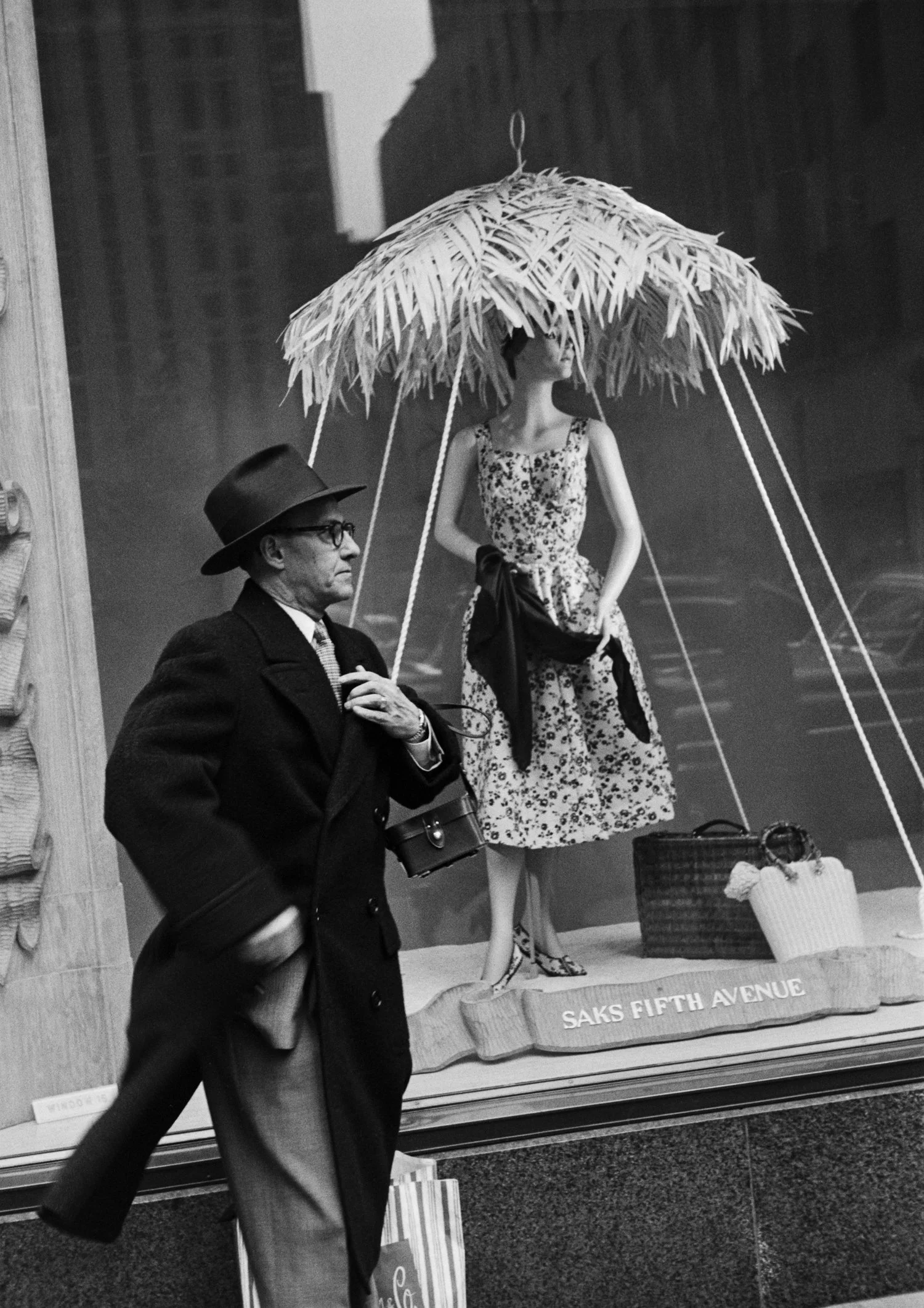 Man and mannequin, Saks Fifth Avenue