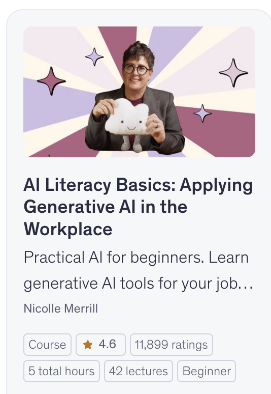 AI skills at work online course