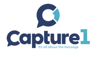 Capture 1 logo with a stylized letter 'C' and tagline 'It's all about the message'.
