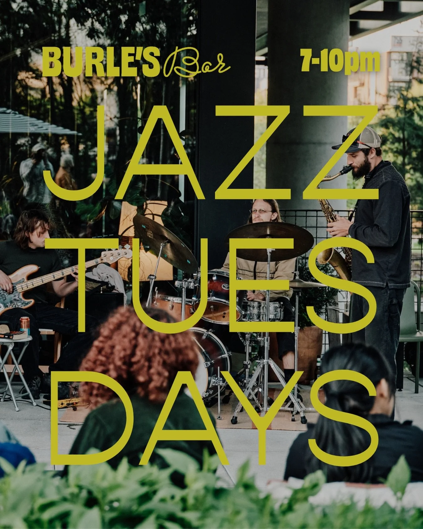 Jazz Tuesdays at Burle&rsquo;s Bar 🎷

Join us for Live Jazz from @creosoteclone every Tuesday, all year &lsquo;round.

7pm - 10pm, inside or on the patio when the weather allows.

Rotating menu from @phantompizzaatl, check our stories for deets ever