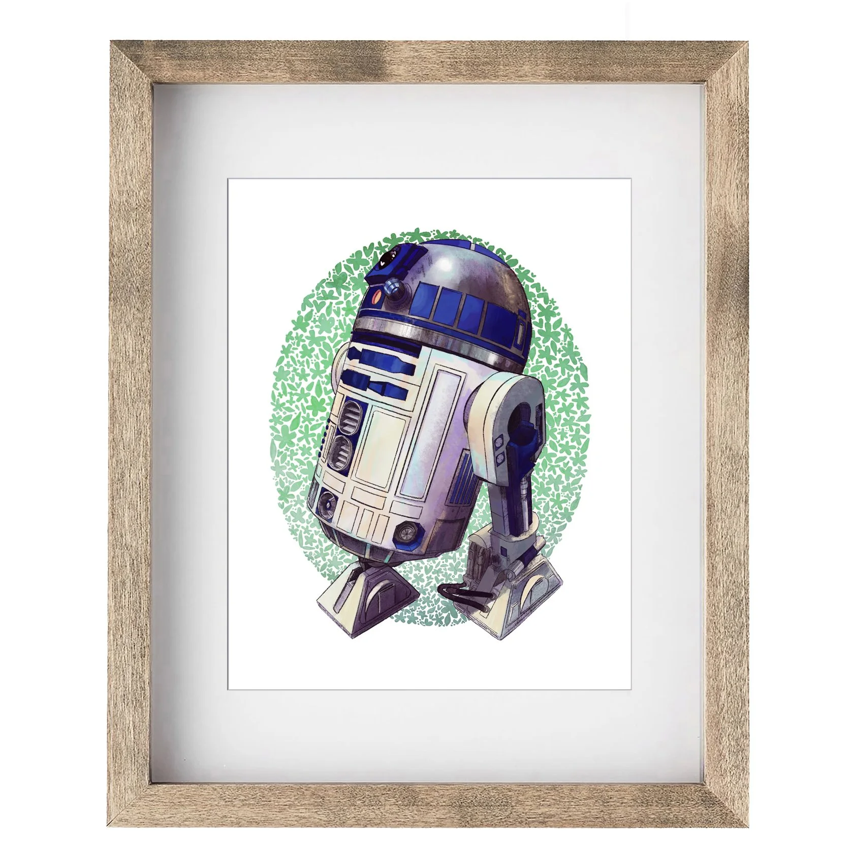 r2d2 floral green framed.jpg