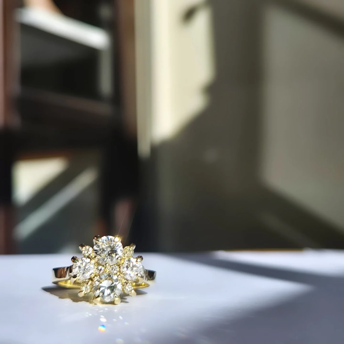 Diamond cluster ring