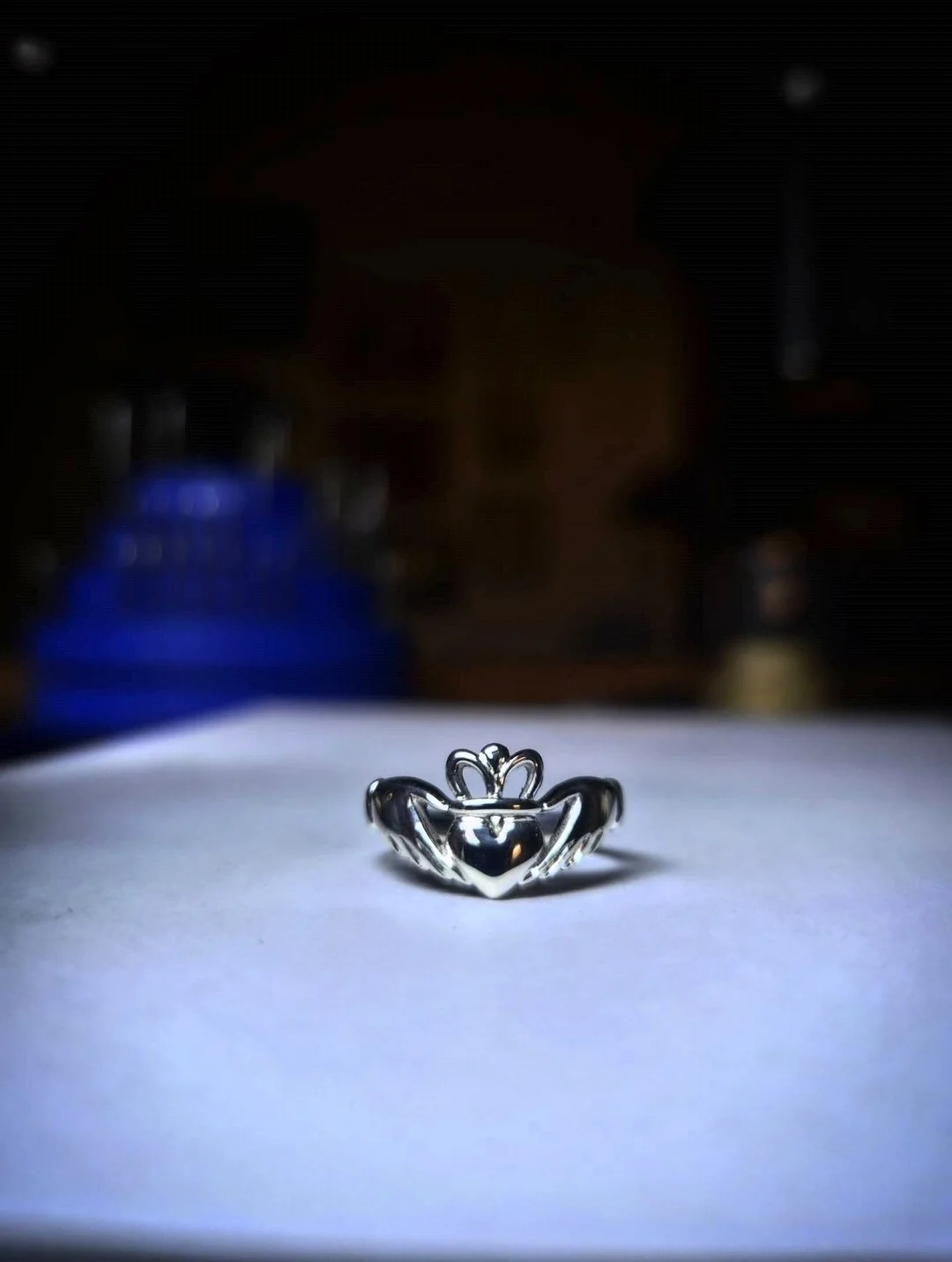 Silver Durrow claddagh ring