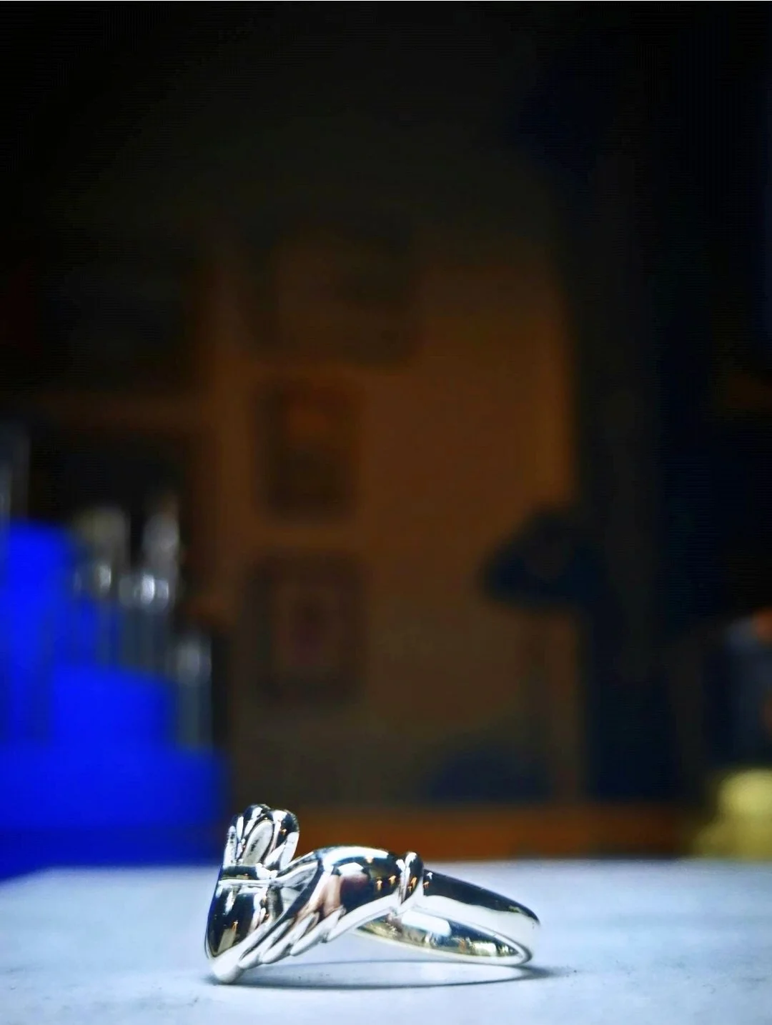 Silver gold Durrow claddagh ring