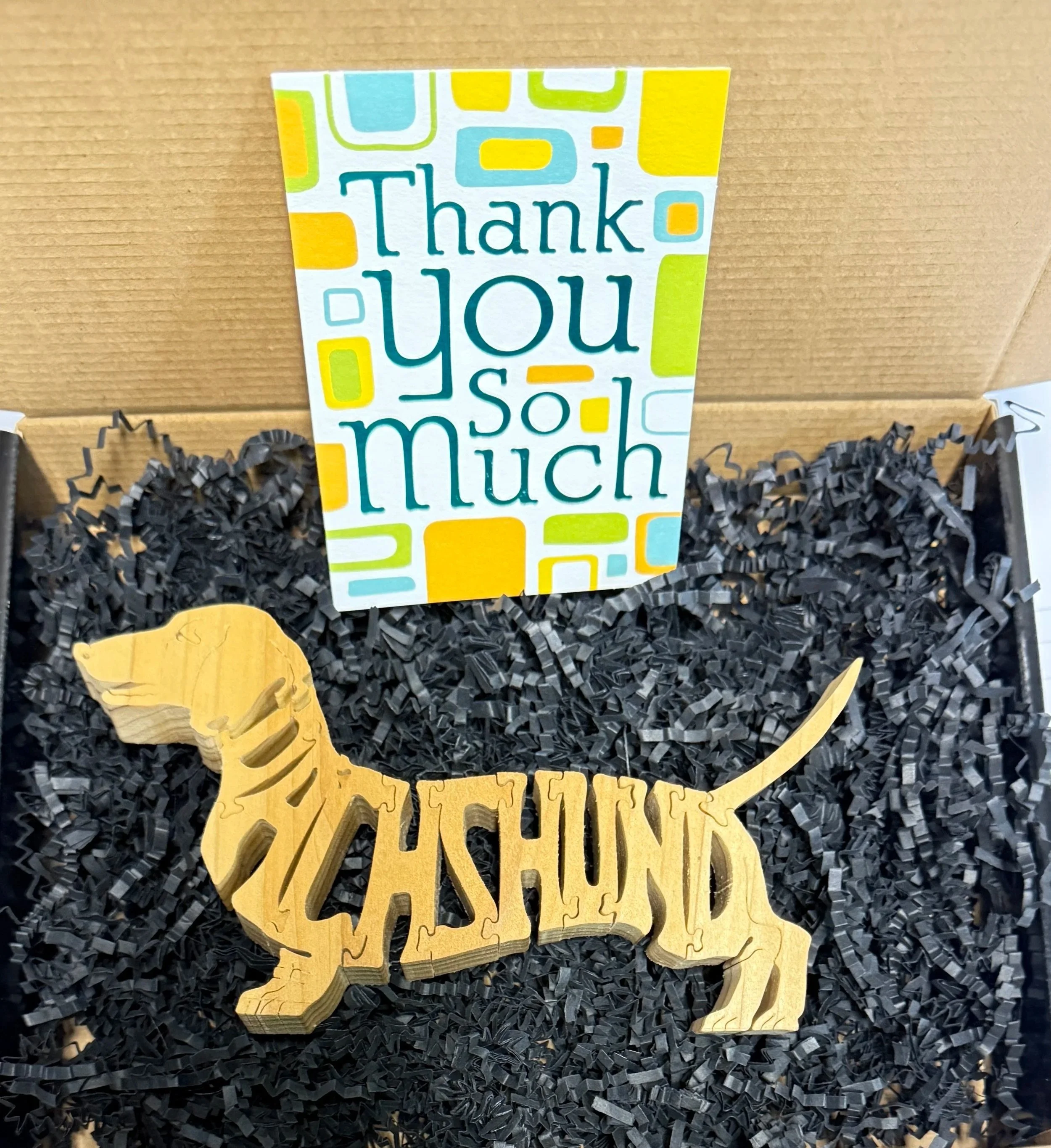 Dachshaund Scroll Saw Puzzle - Handmade Wooden Dachshund Gift