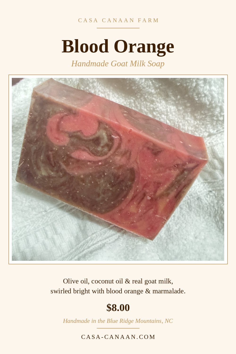 Blood Orange Marmalade — Handcrafted Goat Milk Soap
