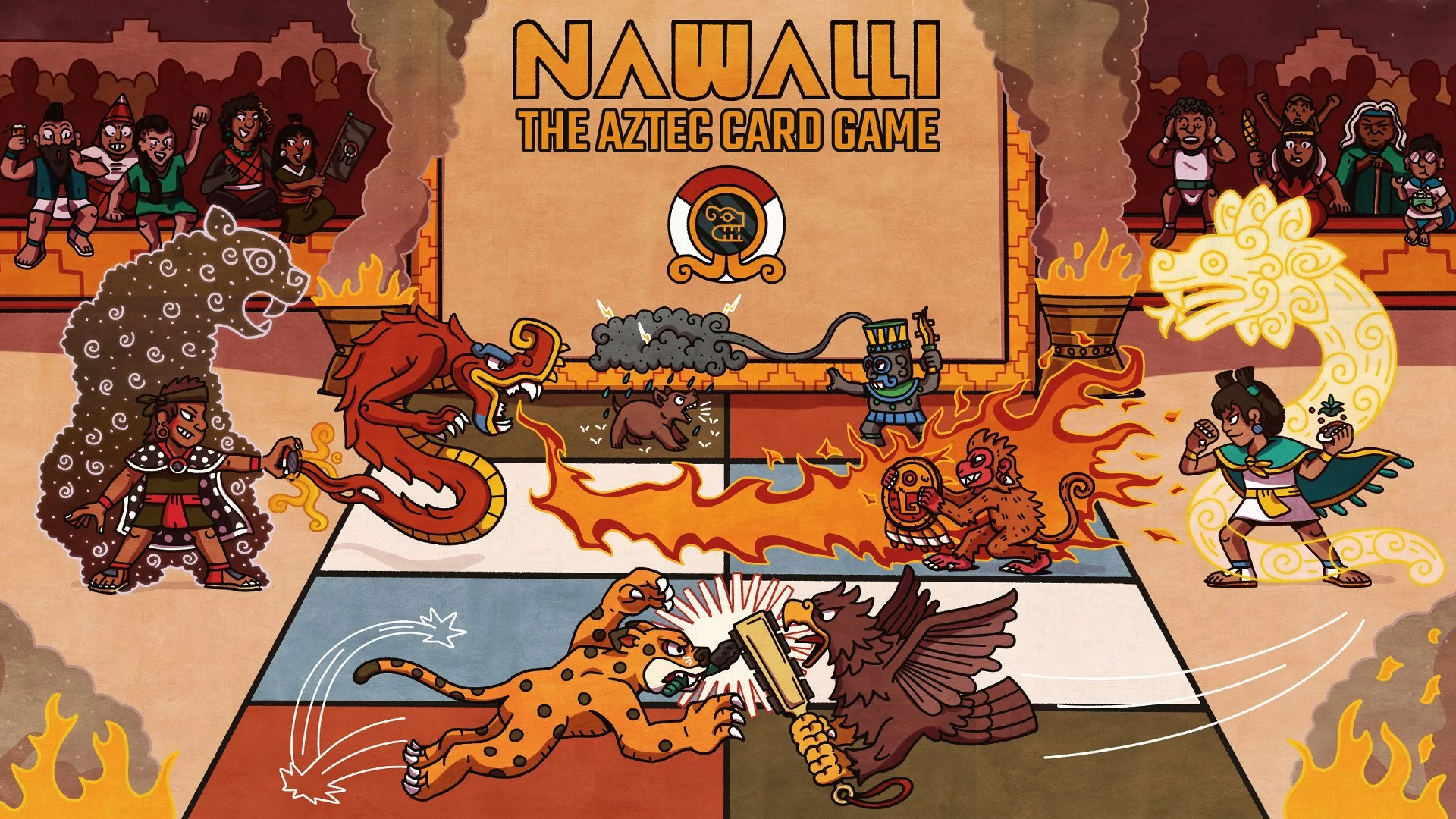 "Nawalli The Aztec Card Game" Created and Drawn by Gonzalo Alvarez