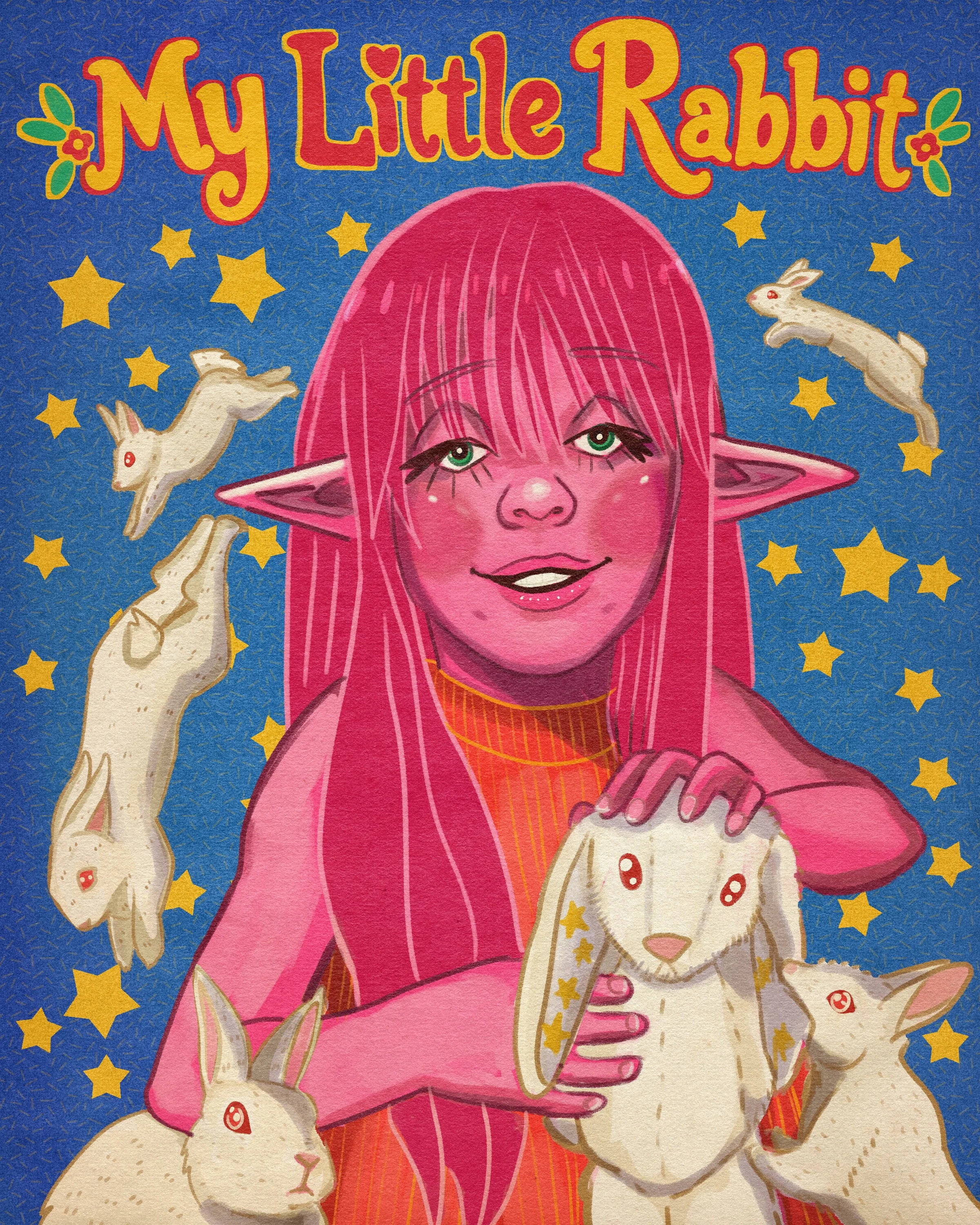 "My Little Rabbit" 8x10 Digital Illustration