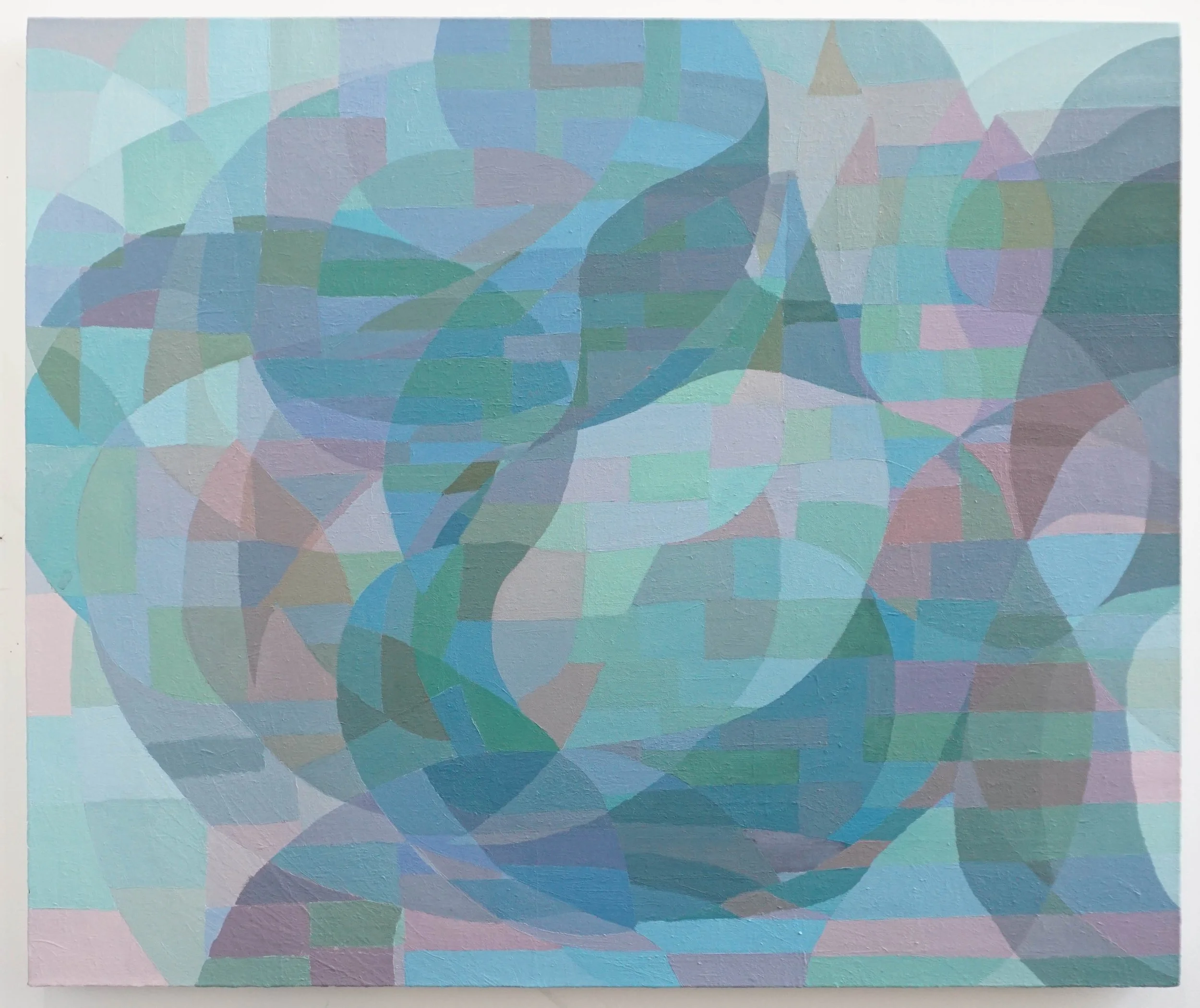 Wave Organ, oil on canvas, 32" x 38" 2024