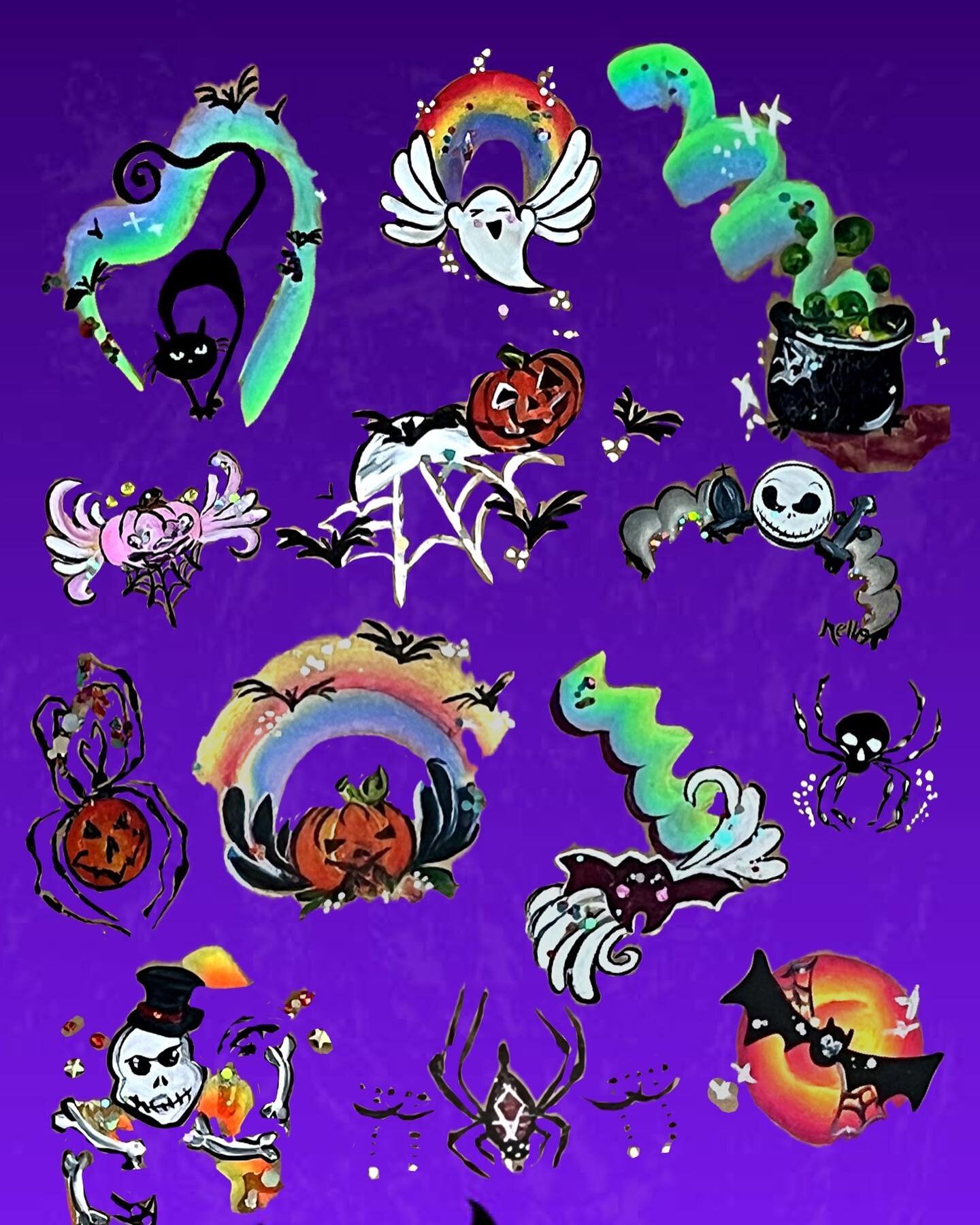 Boo! Spooky season is upon us, 💀🎃👻🕸️come check out our spooky halloween designs! 🎃🕸️#creativefacesbycourtney #facepaint #artist #halloween #fall #september #spooky #spookyseason #ghosts #pumpkin #bats #spider #fun #glitter #party #blackcat #cre