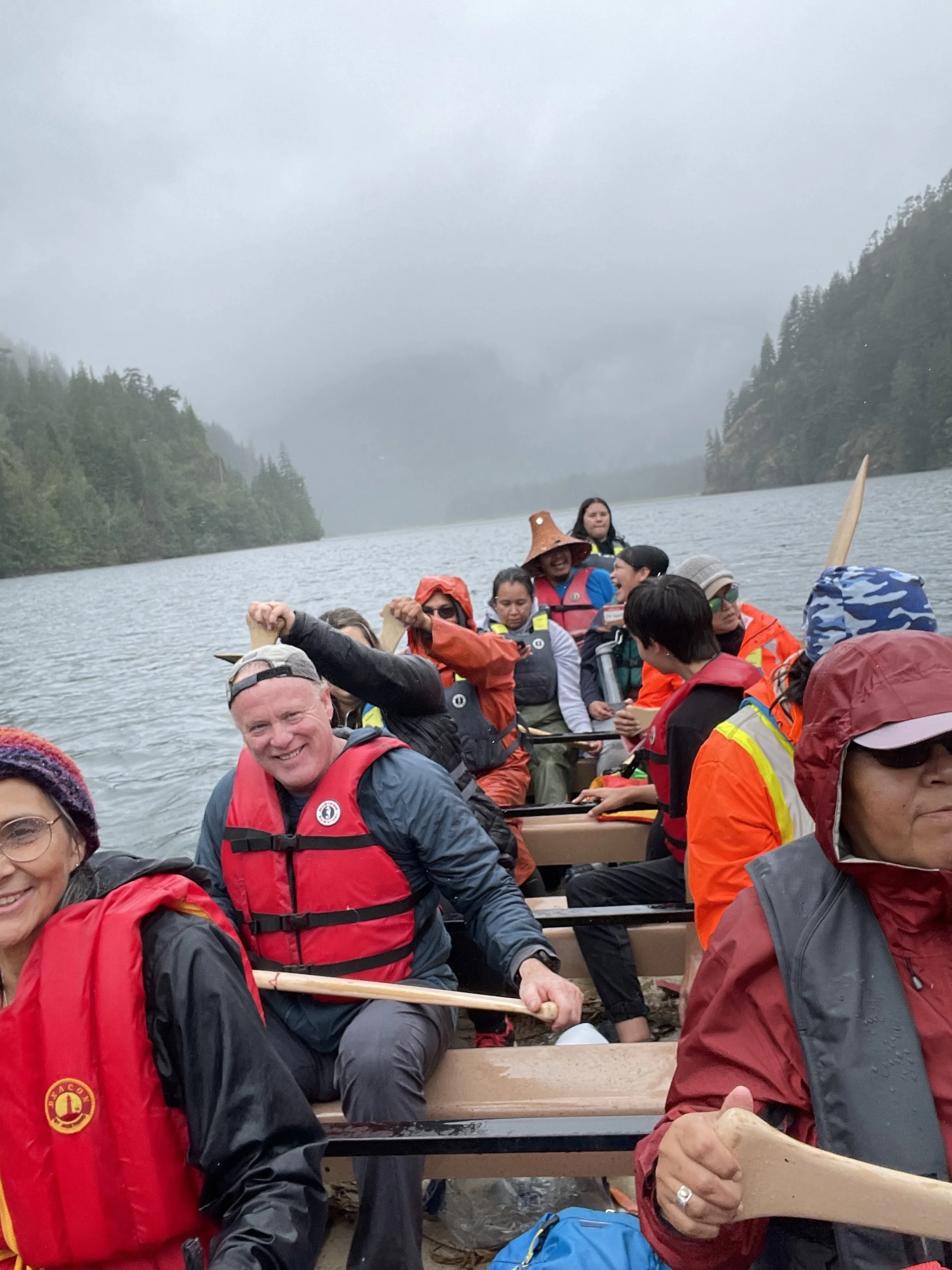 Ehattesaht staff members out on the water.