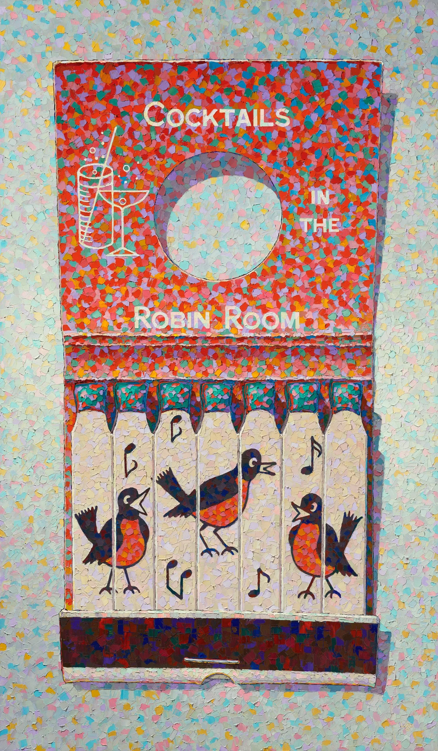 Robin Room Matchbook • 62" x 36" • oil on canvas