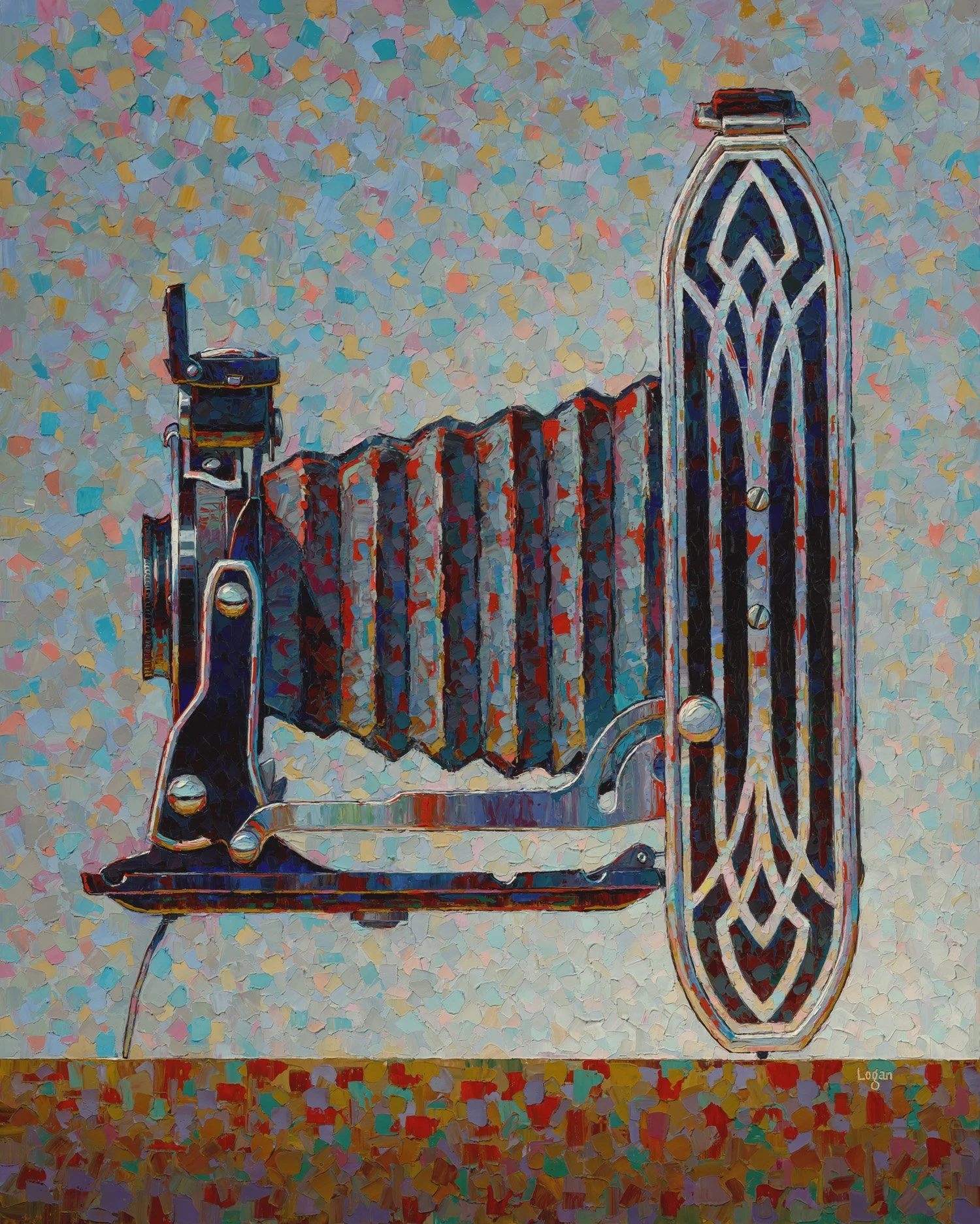 Agfa BB20 Folding Camera • 40" x 32" • oil on canvas
