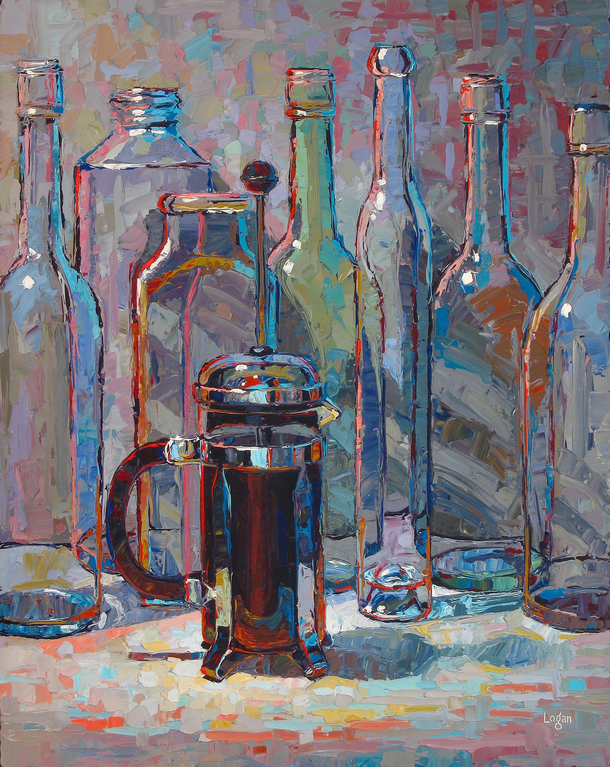 Small French Press 
• 20" x 16" • oil on canvas (Private Collection)
