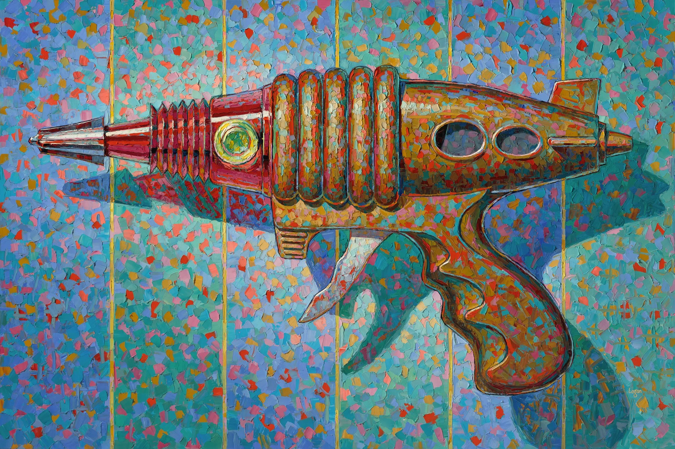 Space Pilot X-Ray Gun • 40" x 60" • oil on canvas