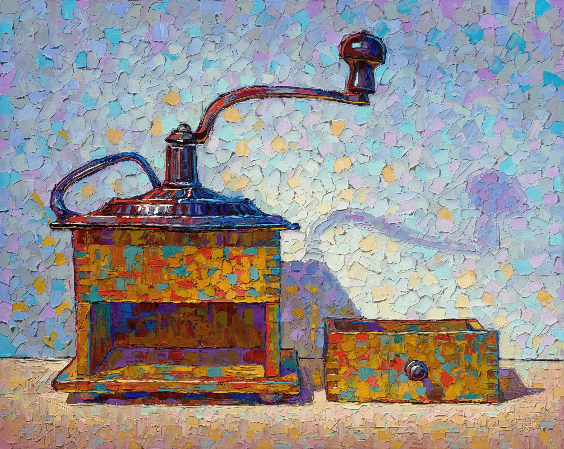 Mom's Coffee Grinder • 16" x 20" • oil on canvas